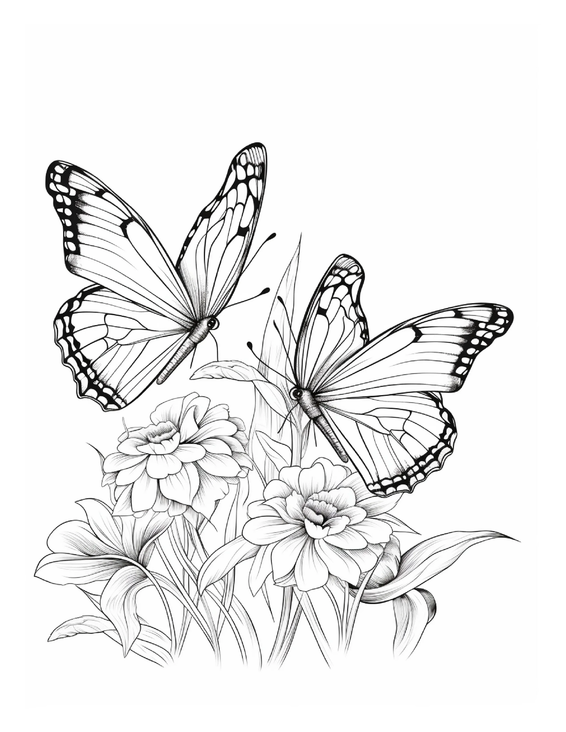 95 Butterfly Coloring Pages 1-Robs Books