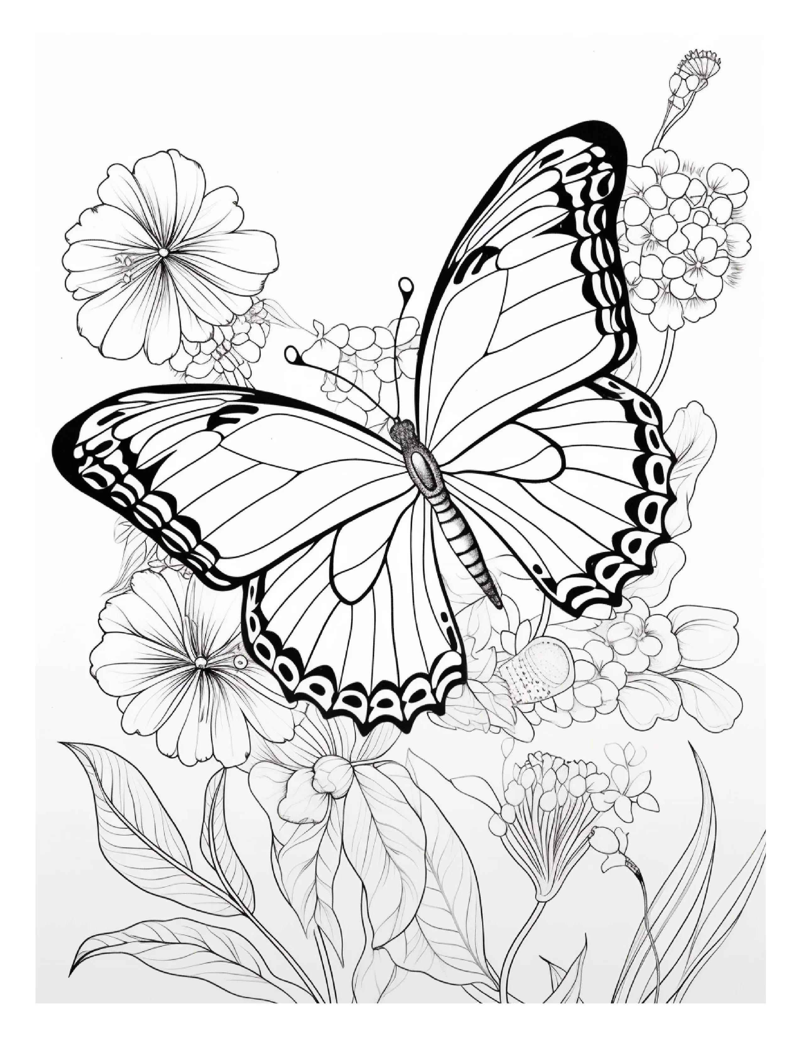 95 Butterfly Coloring Pages 1 - Robs Books