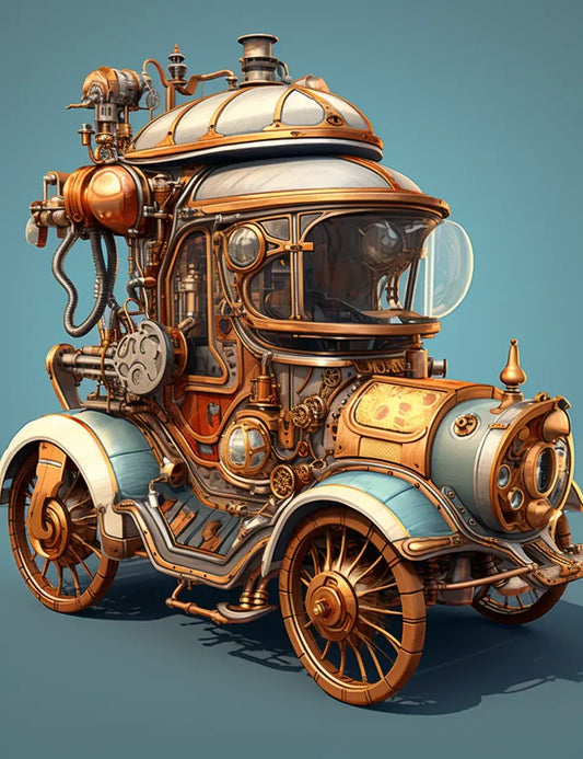 100 Steampunk Car Coloring Pages-Robs Books
