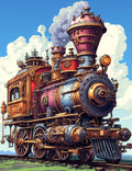 100 Steampunk Train Coloring Pages 1 - Robs Books