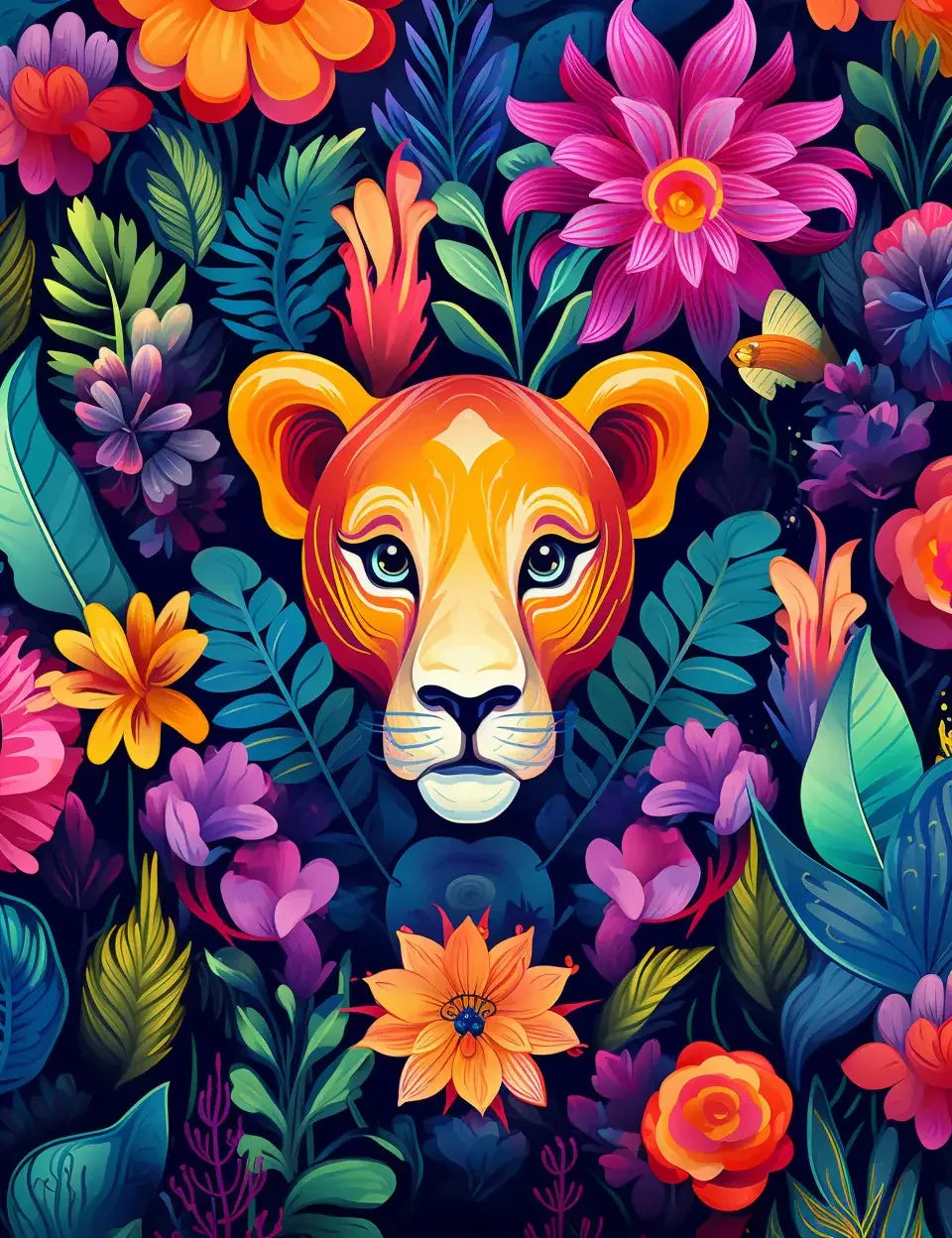 200 Floral Safari Animal Coloring Pages for Adults-Robs Books