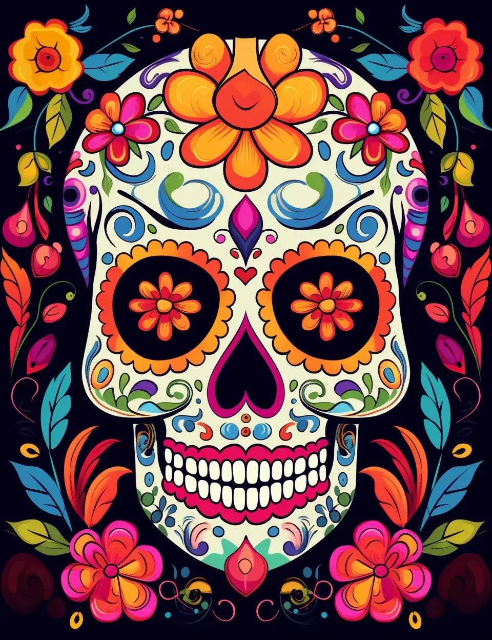 100 Day Of The Dead Coloring Pages 2-Robs Books