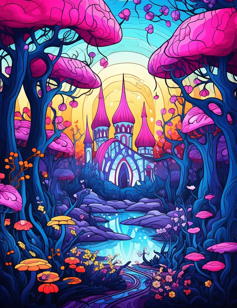 203 Enchanted Gothic Forest Coloring Pages-Robs Books