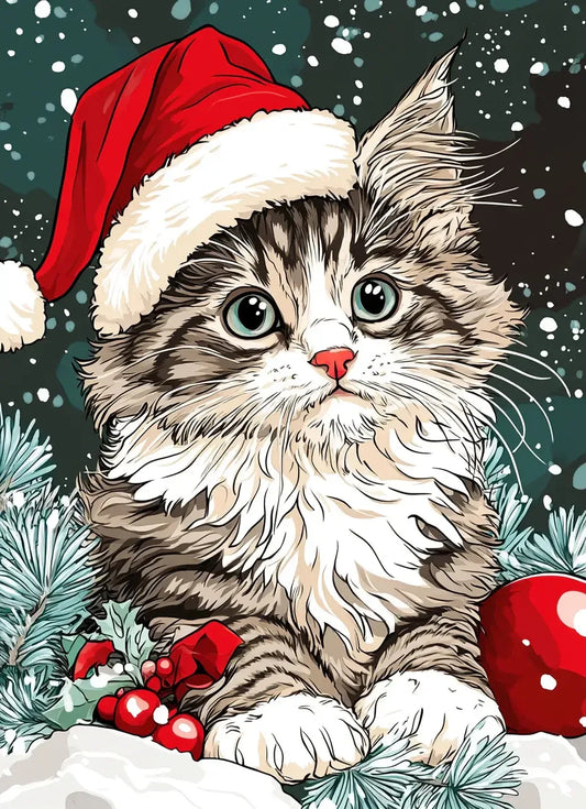 100 Christmas Cats Coloring Pages-Robs Books