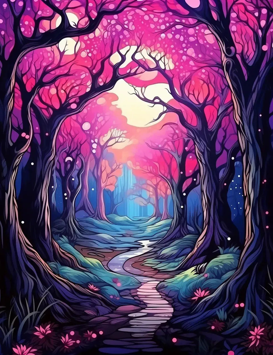 195 Enchanted Gothic Forest Coloring Pages-Robs Books