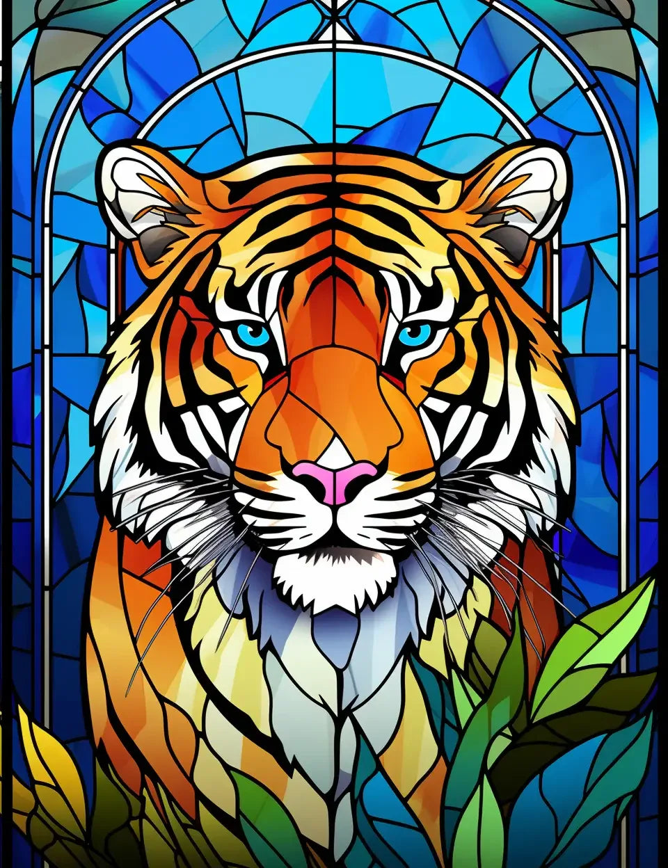 100-Animals Stained Glass Coloring 20-1-Robs Books