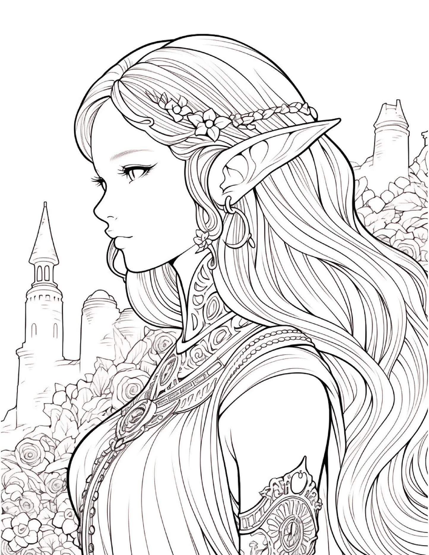 300 Elf Princess Coloring Pages 9-Robs Books