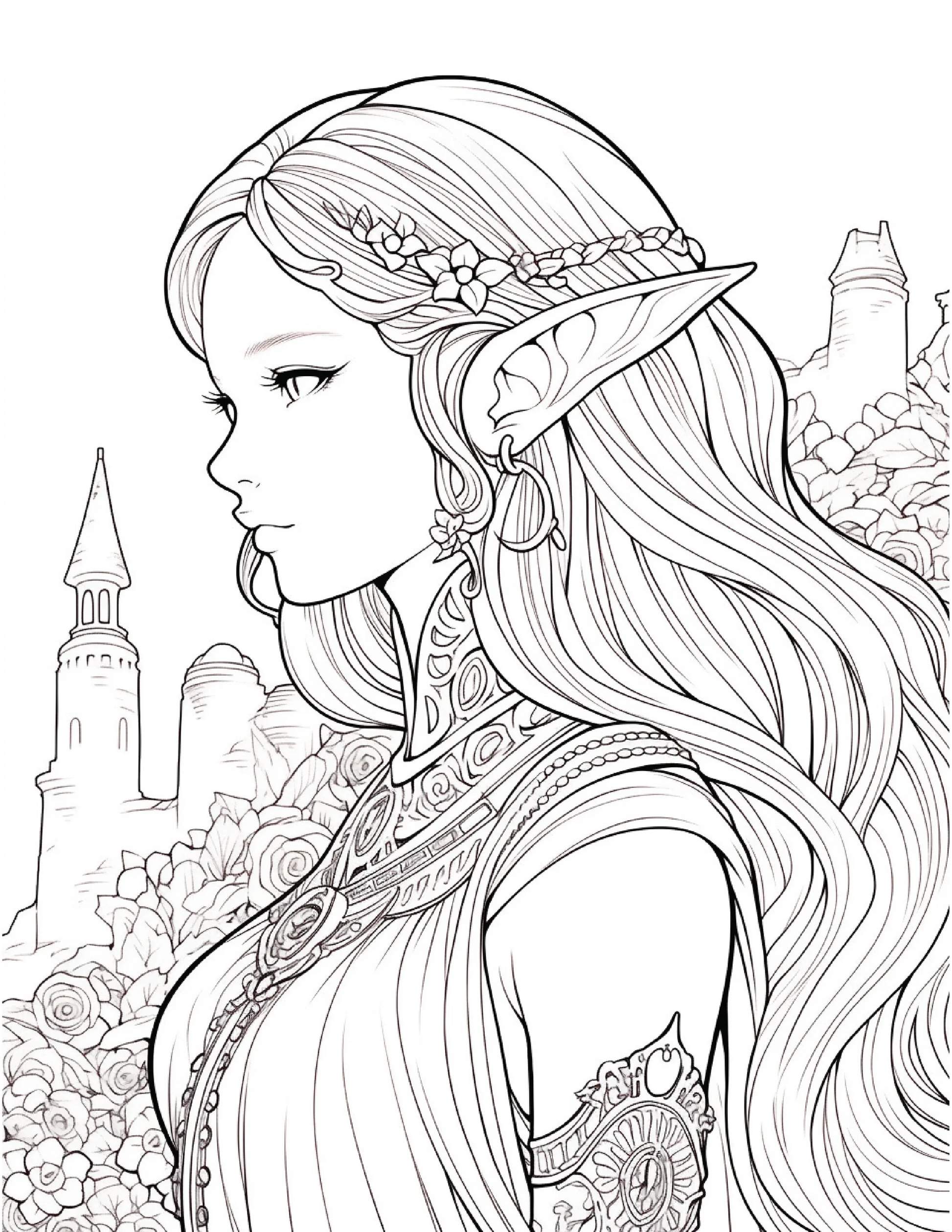 300 Elf Princess Coloring Pages 9-Robs Books