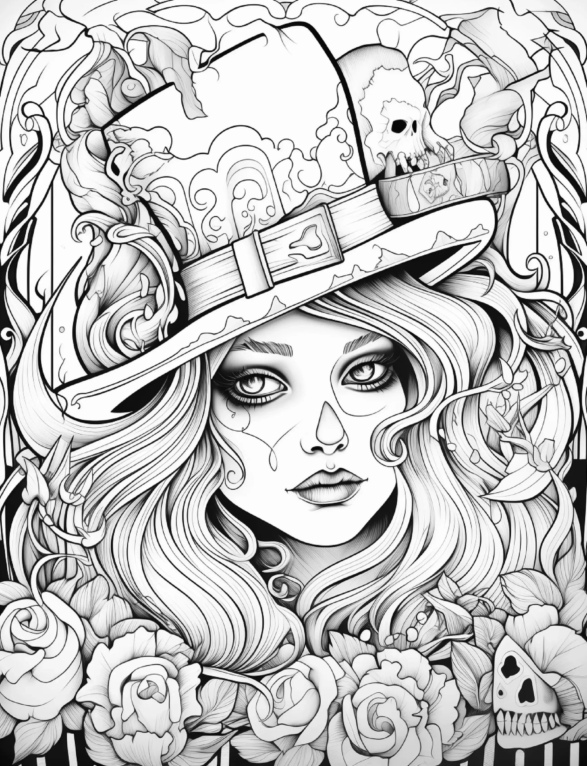 240 Halloween Coloring Pages For Adults-Robs Books