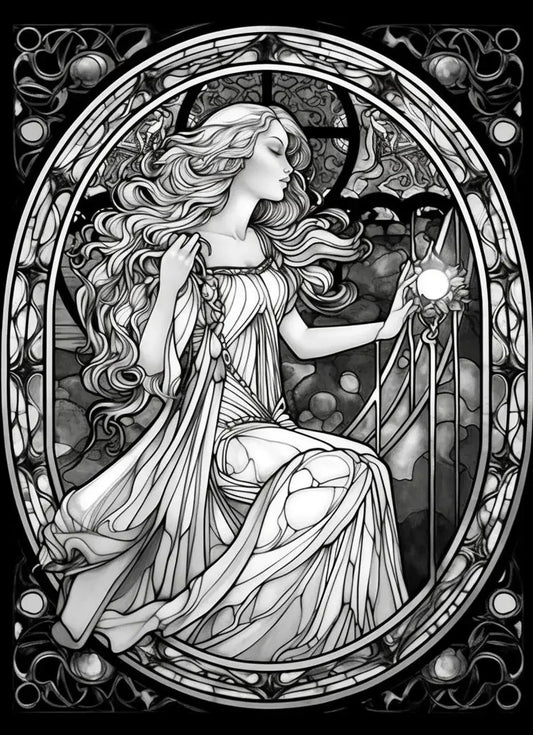 150 Stained Glass Coloring pages 2-Robs Books