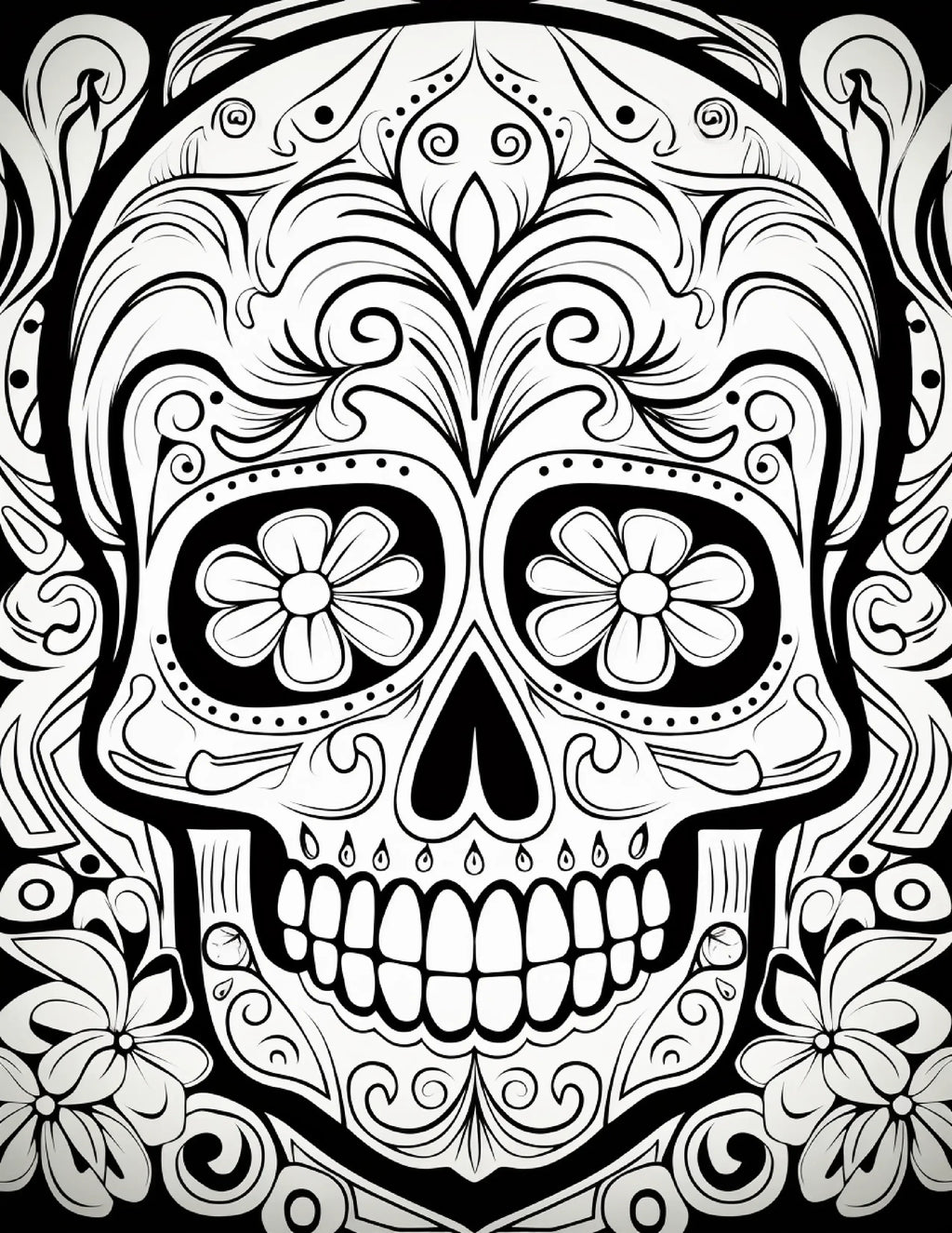 100 Day Of The Dead Coloring Pages 1 - Robs Books