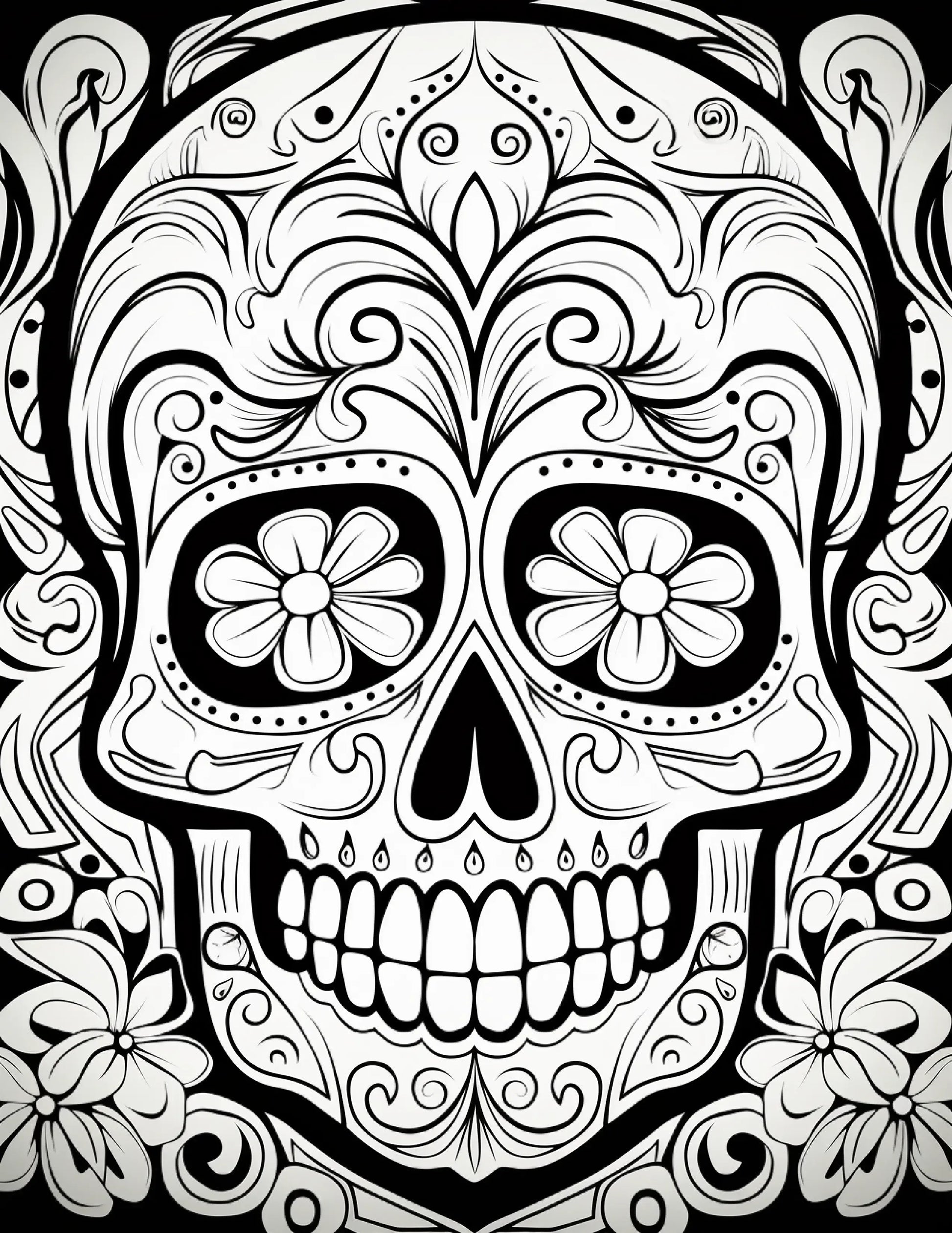100 Day Of The Dead Coloring Pages 1-Robs Books