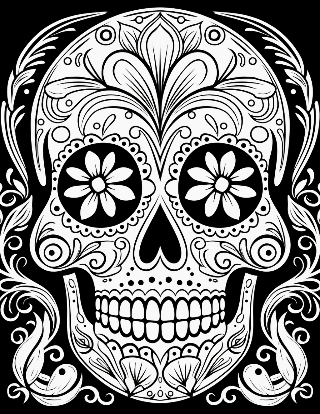 100 Day Of The Dead Coloring Pages 1 - Robs Books