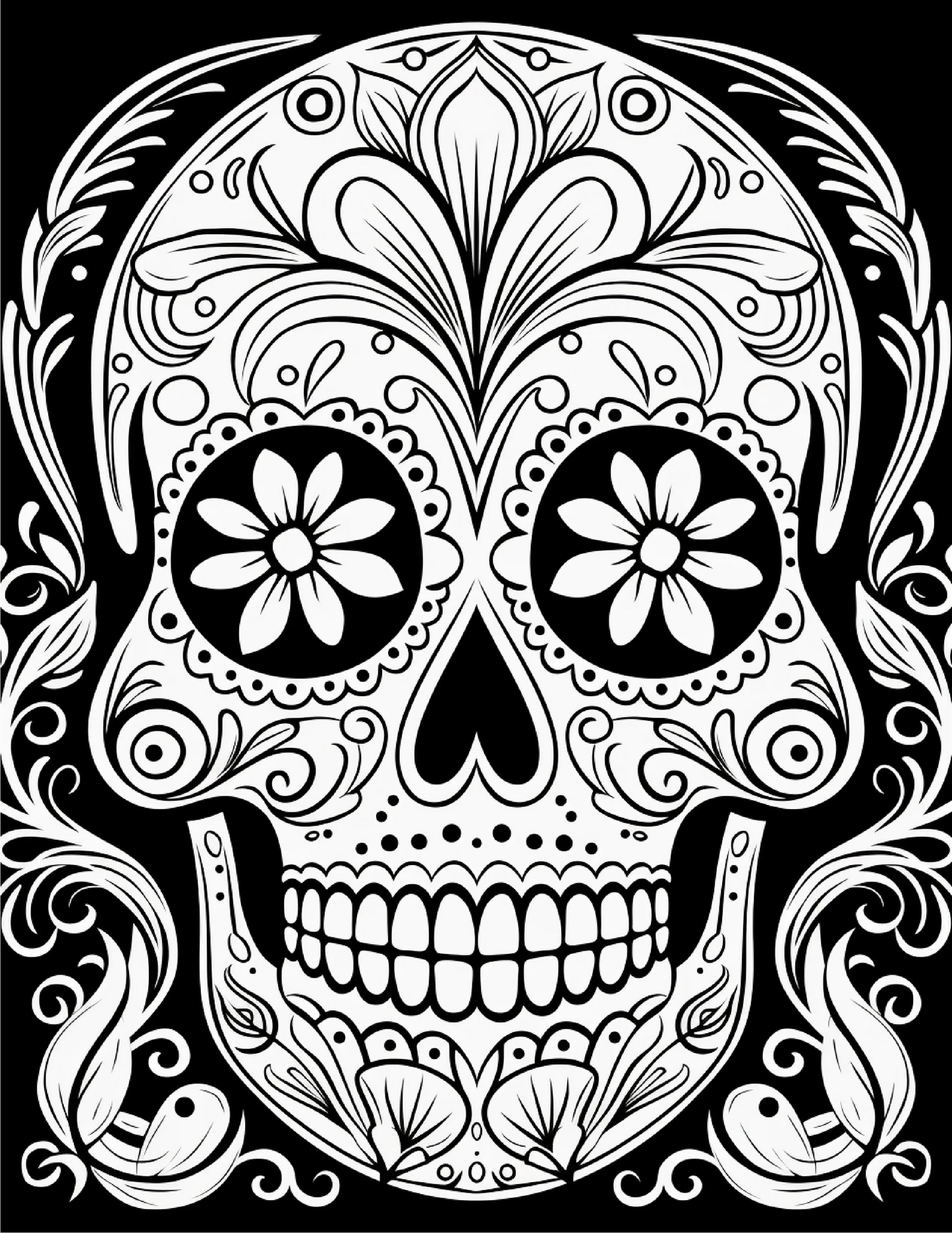 100 Day Of The Dead Coloring Pages 1-Robs Books