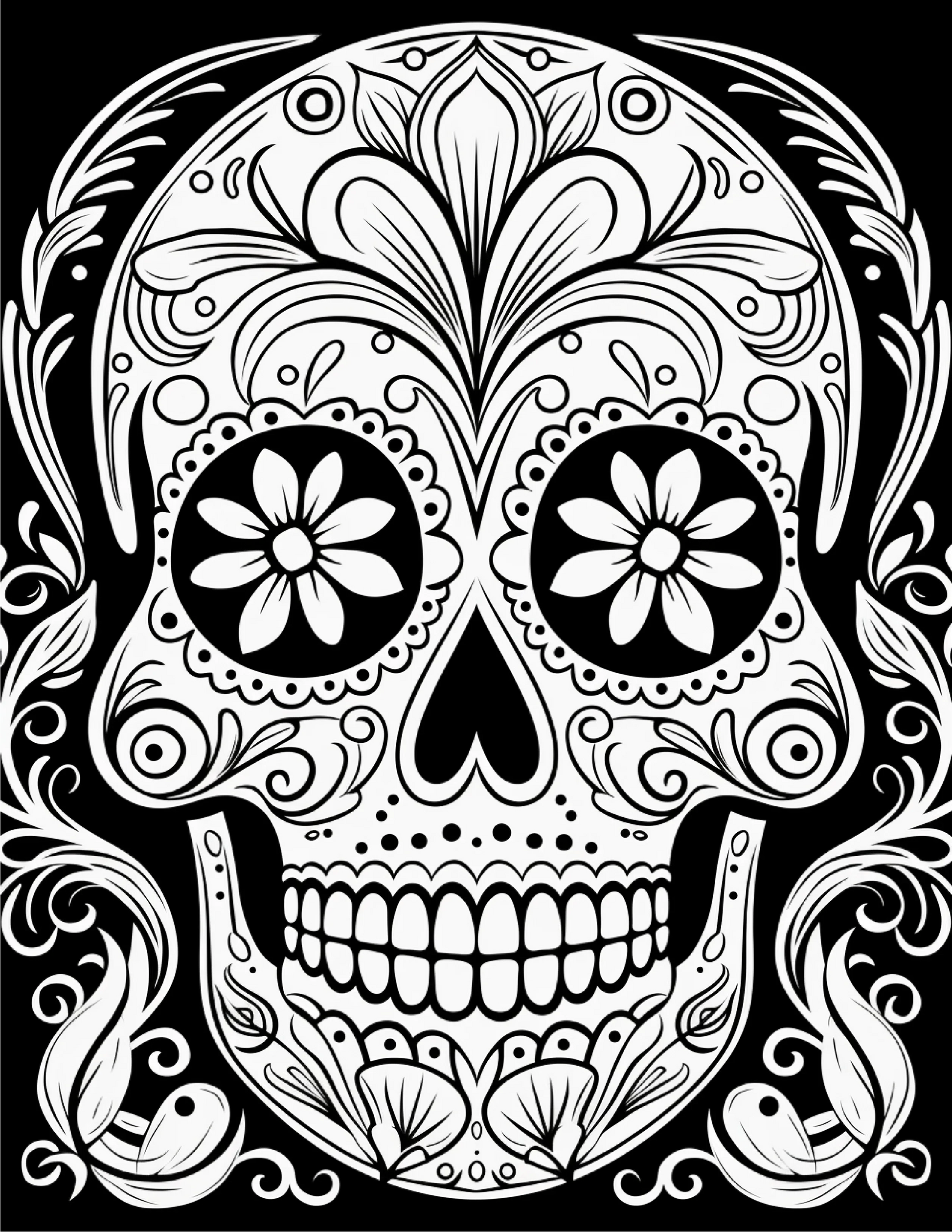 100 Day Of The Dead Coloring Pages 1-Robs Books