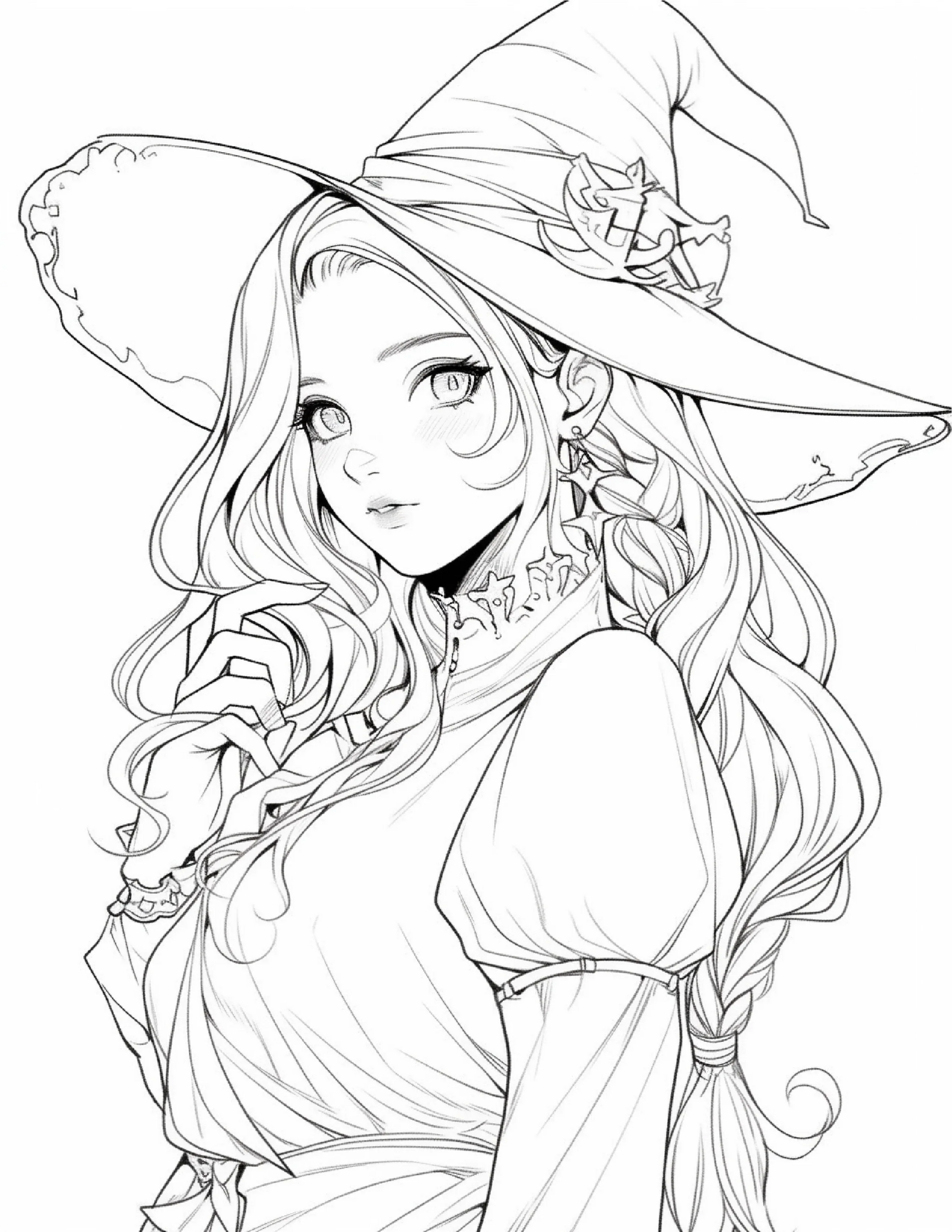 220 Halloween Witch Coloring Pages For Adults 1-Robs Books