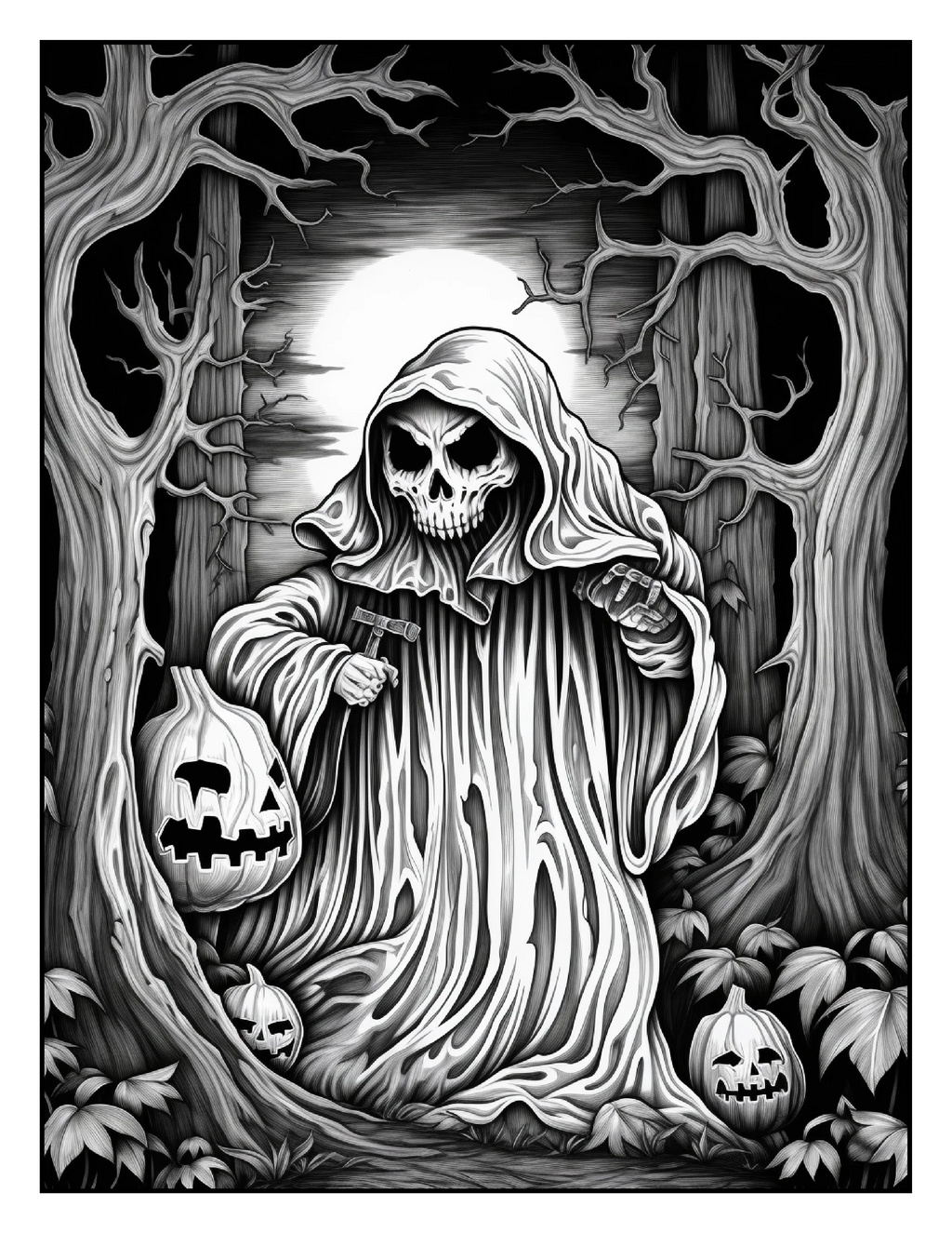 100 Halloween Ghost Coloring Pages For Adults 1 - Robs Books