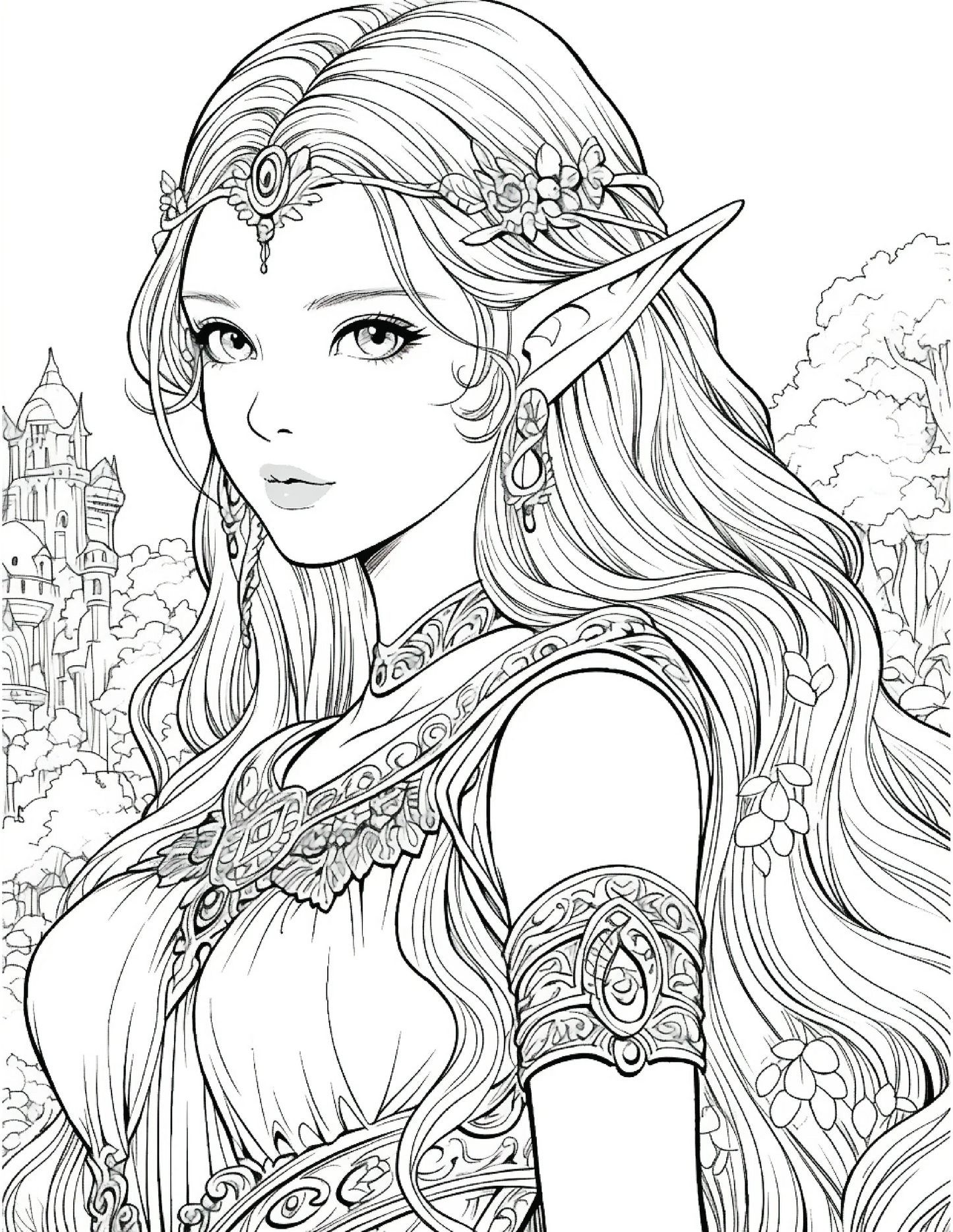 300 Elf Princess Coloring Pages 9-Robs Books