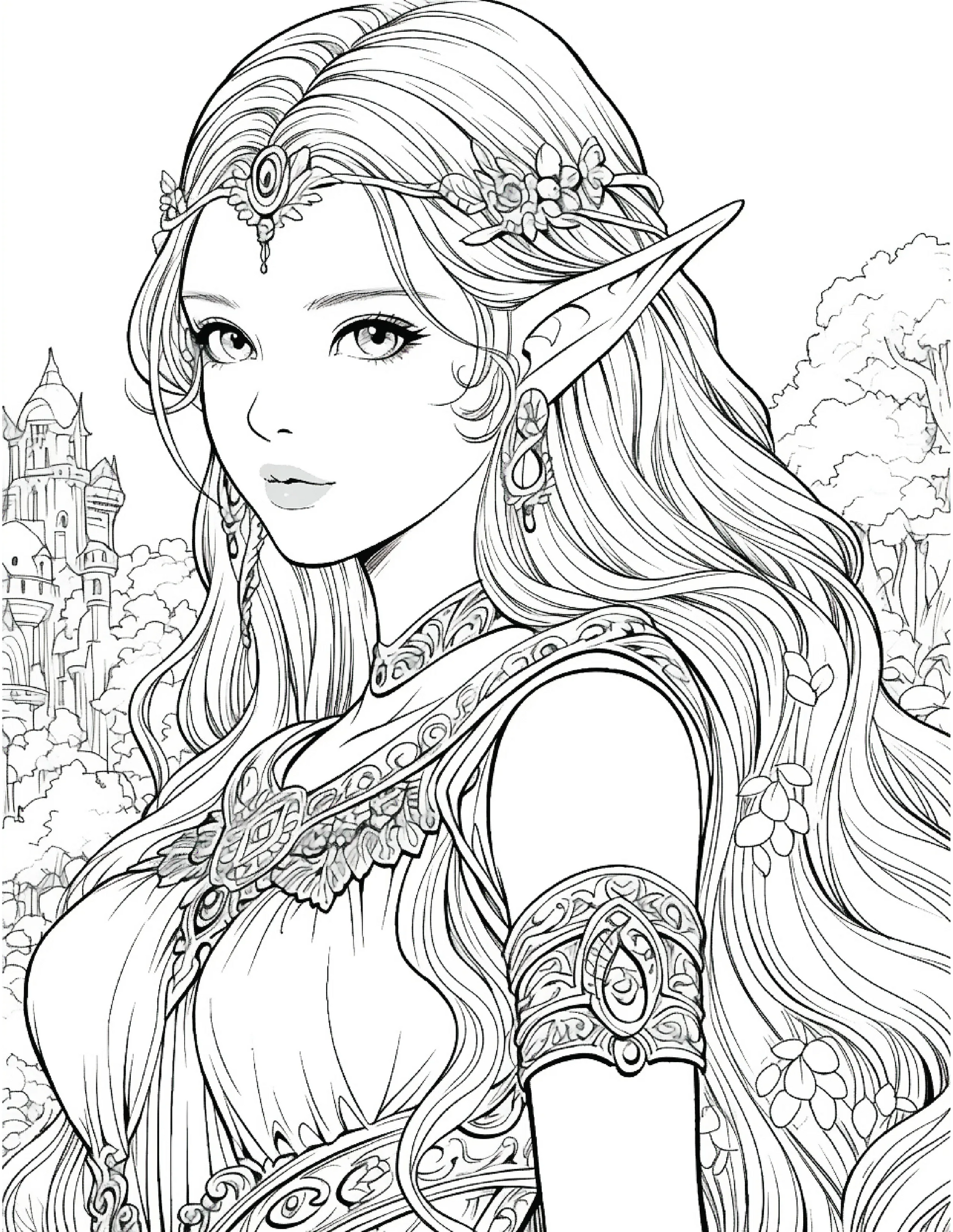 300 Elf Princess Coloring Pages 9-Robs Books