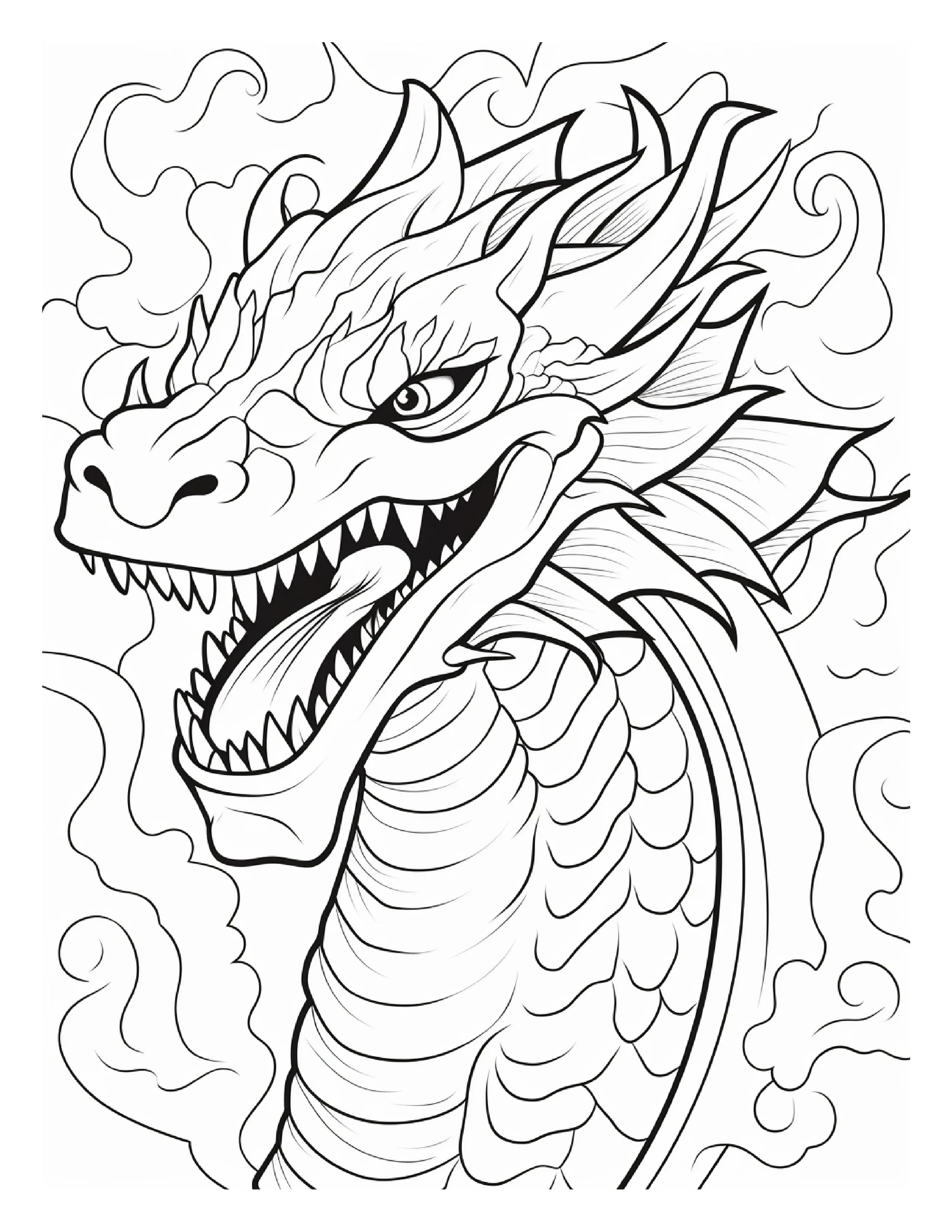 255 Dragon Coloring Pages For Adults - Robs Books