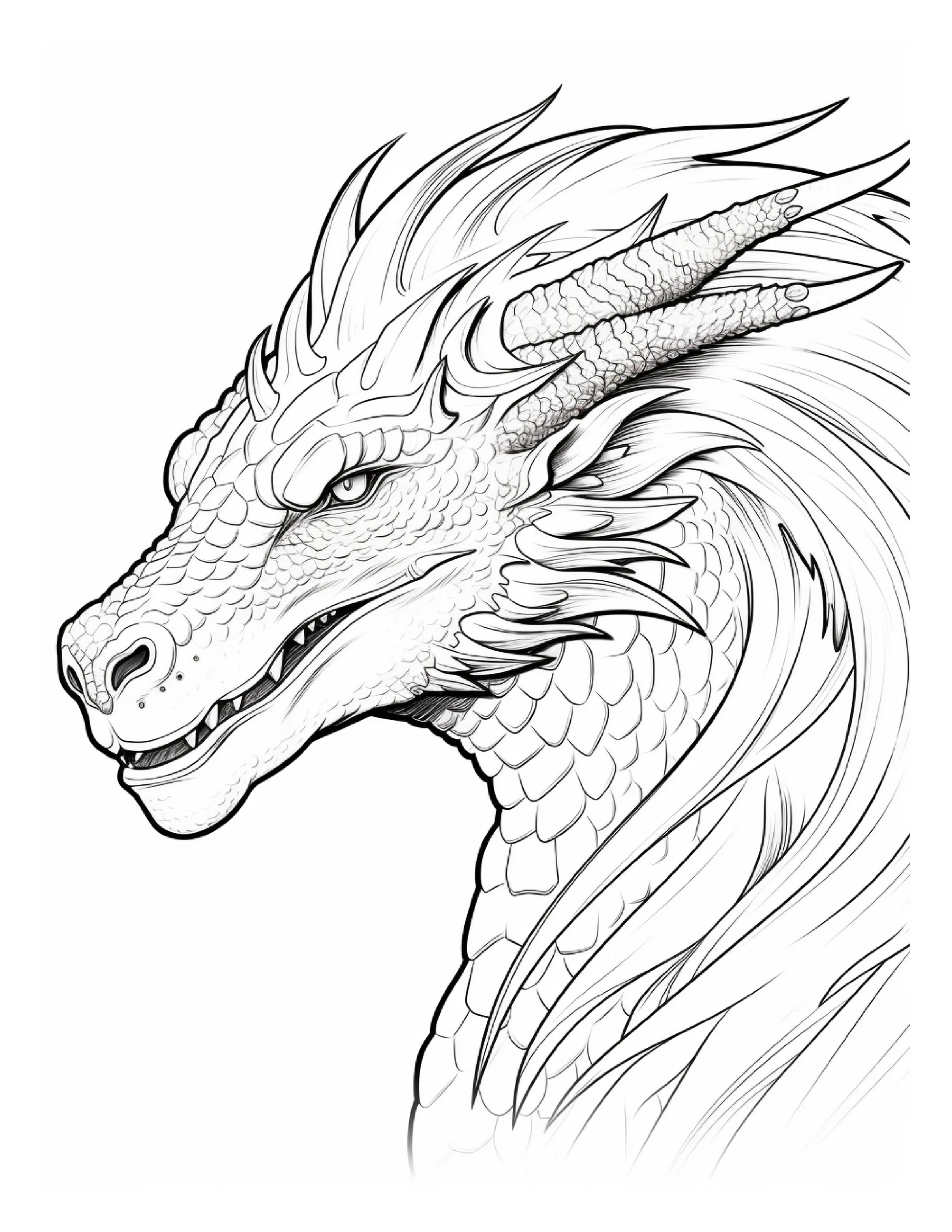 255 Dragon Coloring Pages For Adults-Robs Books