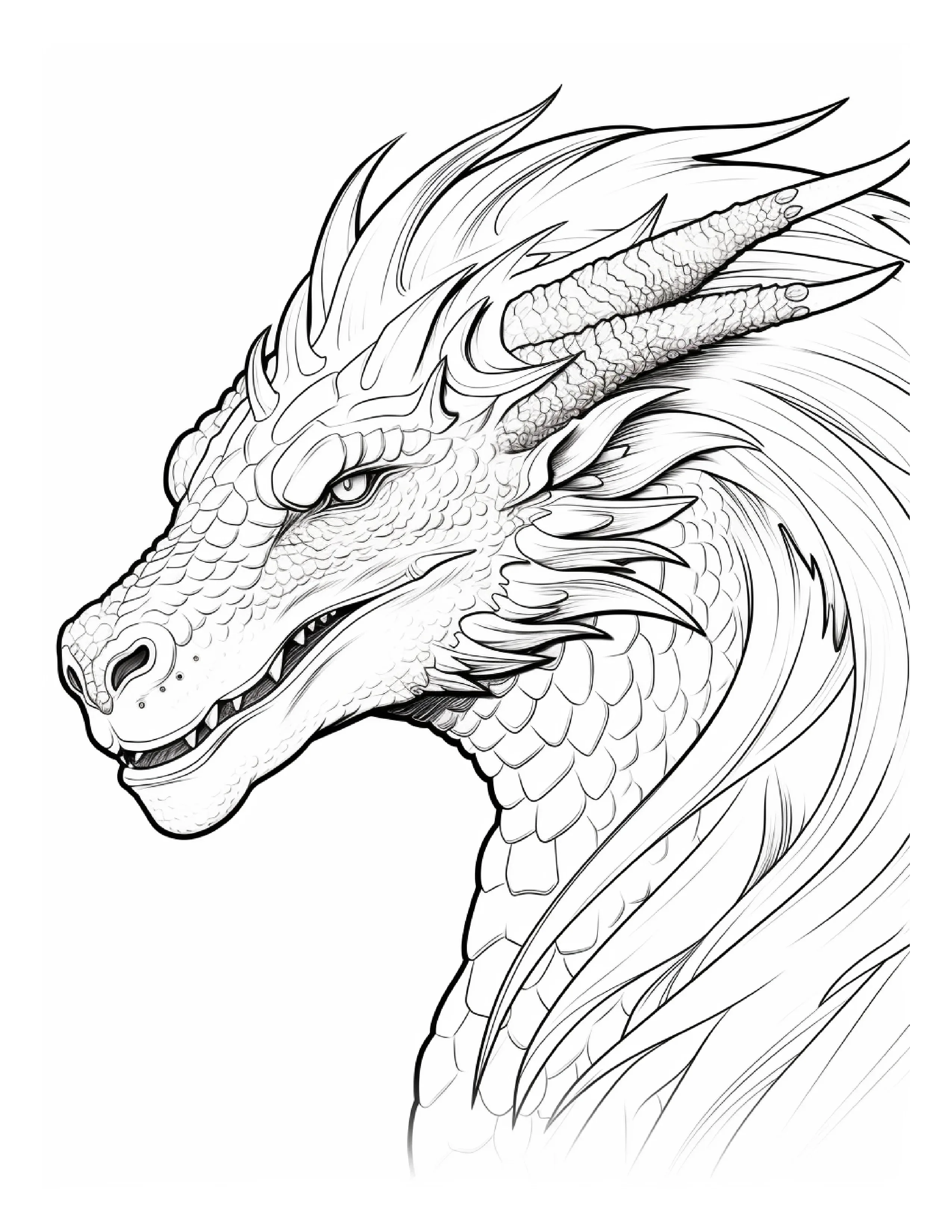 255 Dragon Coloring Pages For Adults - Robs Books