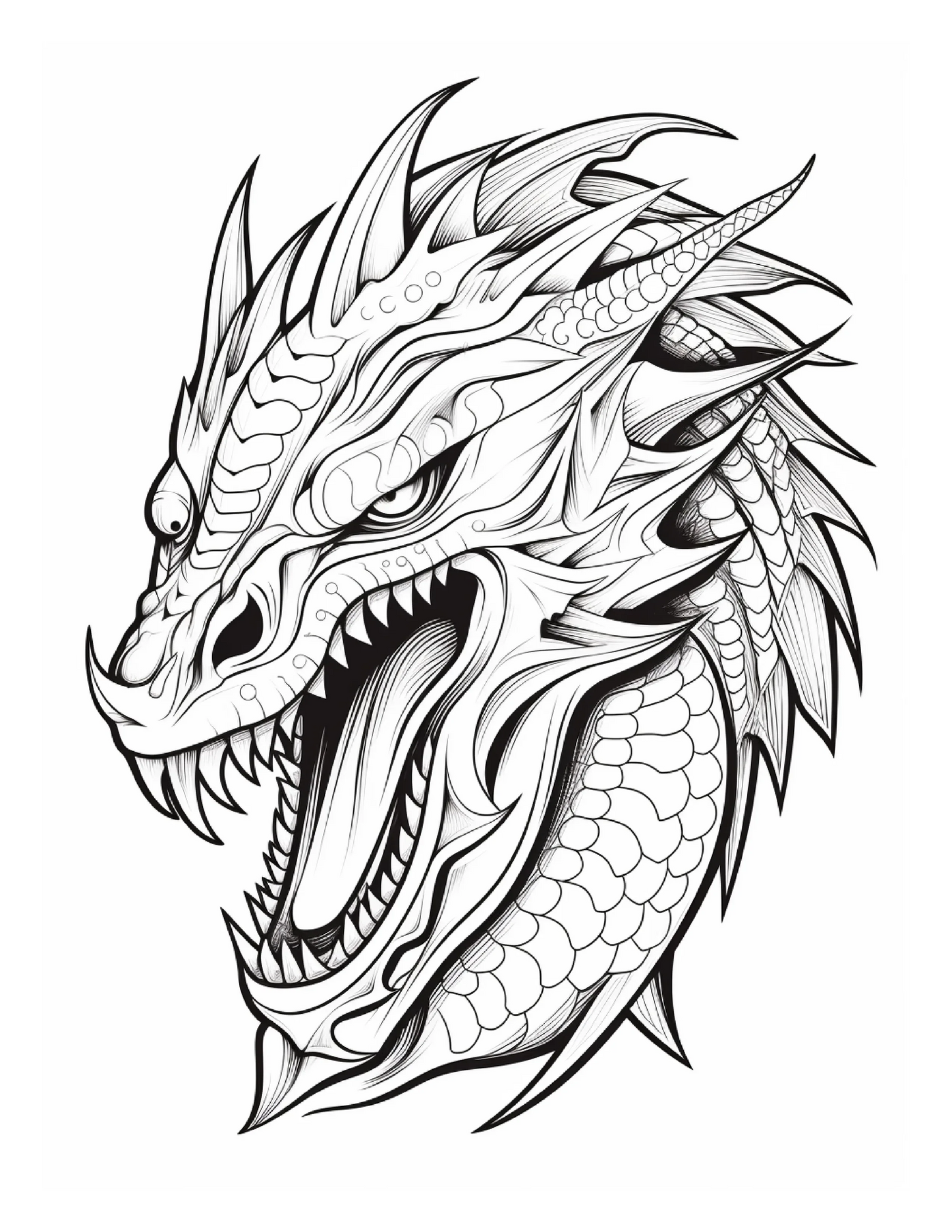 255 Dragon Coloring Pages For Adults-Robs Books