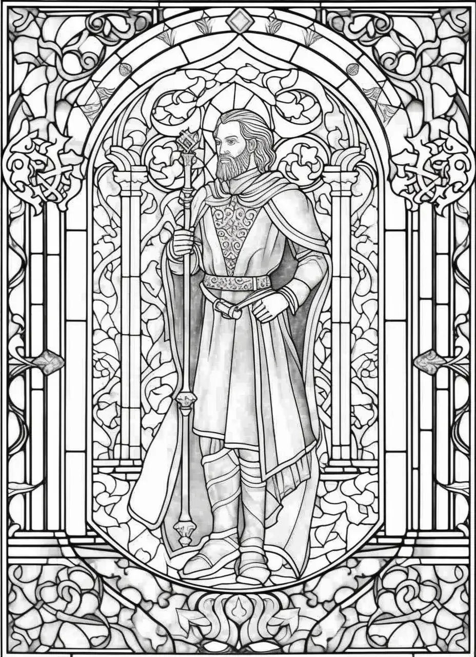 150 Stained Glass Coloring pages 2-Robs Books
