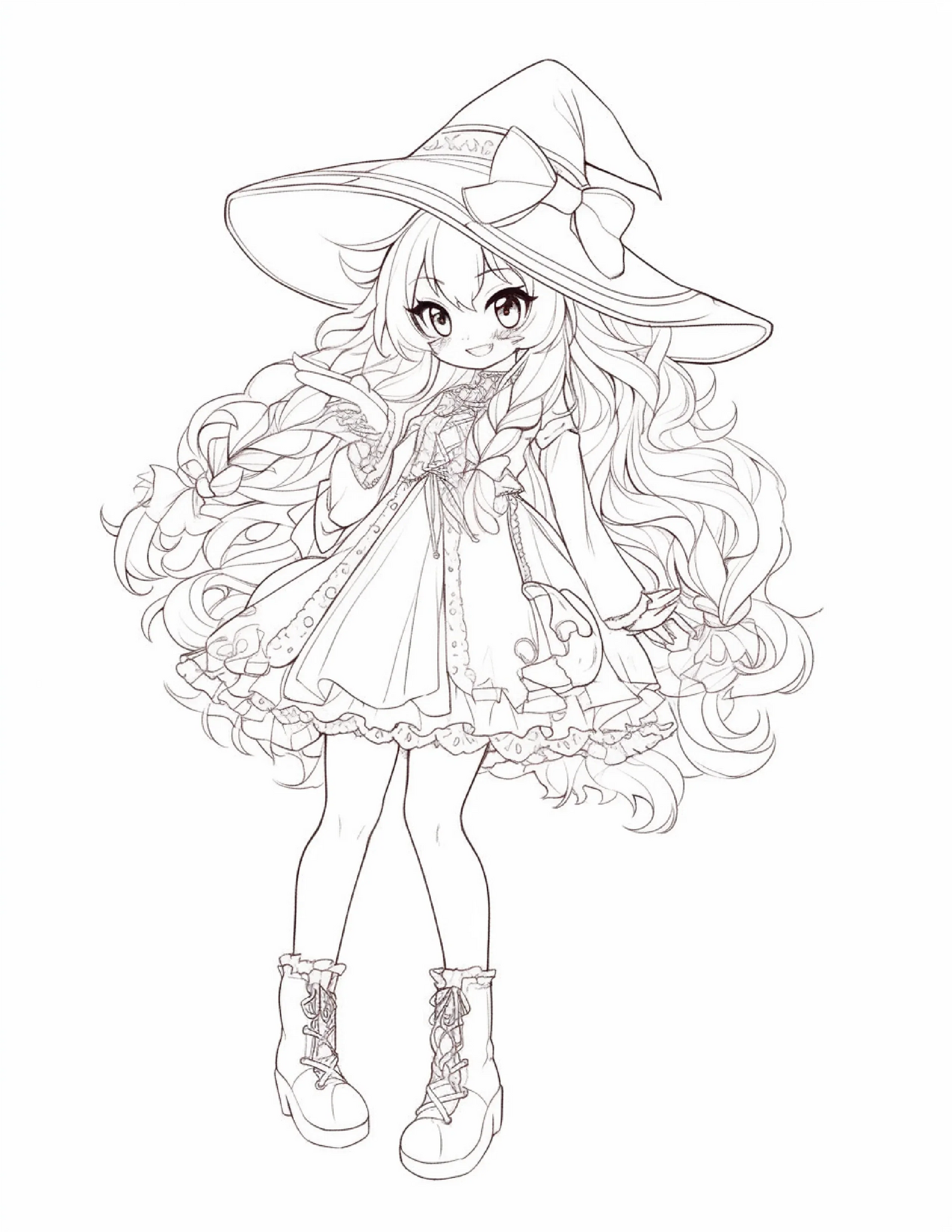 220 Halloween Witch Coloring Pages For Adults 1-Robs Books