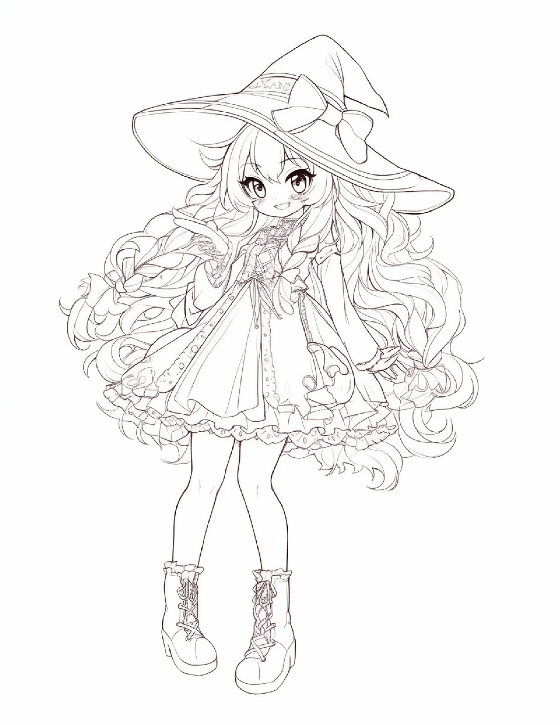 220 Halloween Witch Coloring Pages For Adults 1-Robs Books