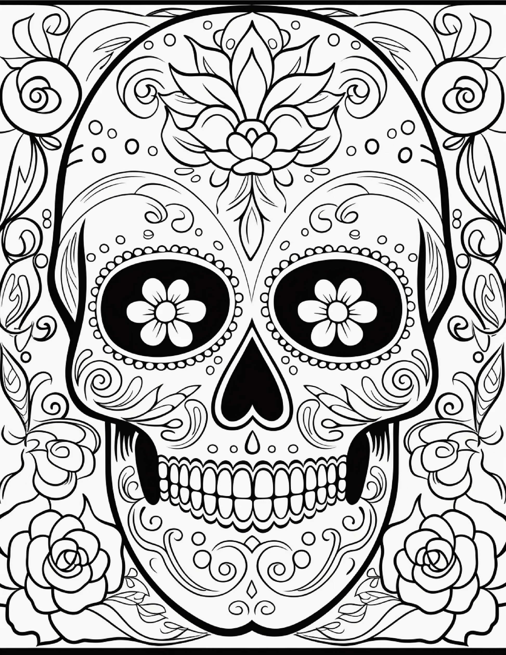 100 Day Of The Dead Coloring Pages 1-Robs Books