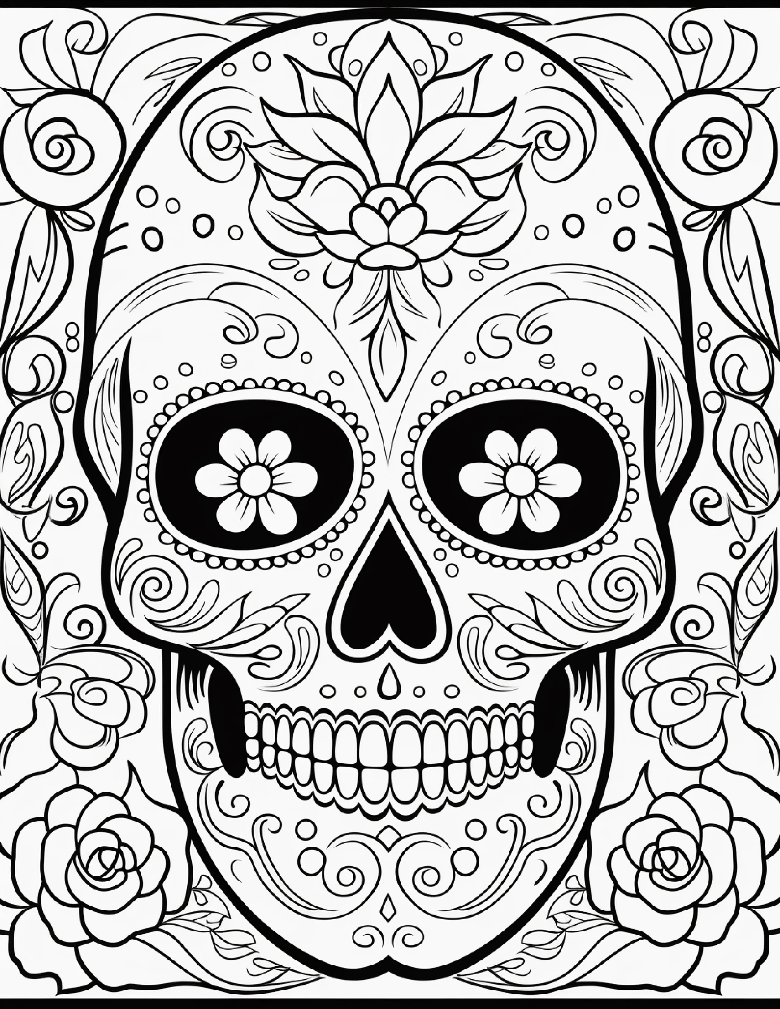 100 Day Of The Dead Coloring Pages 1 - Robs Books