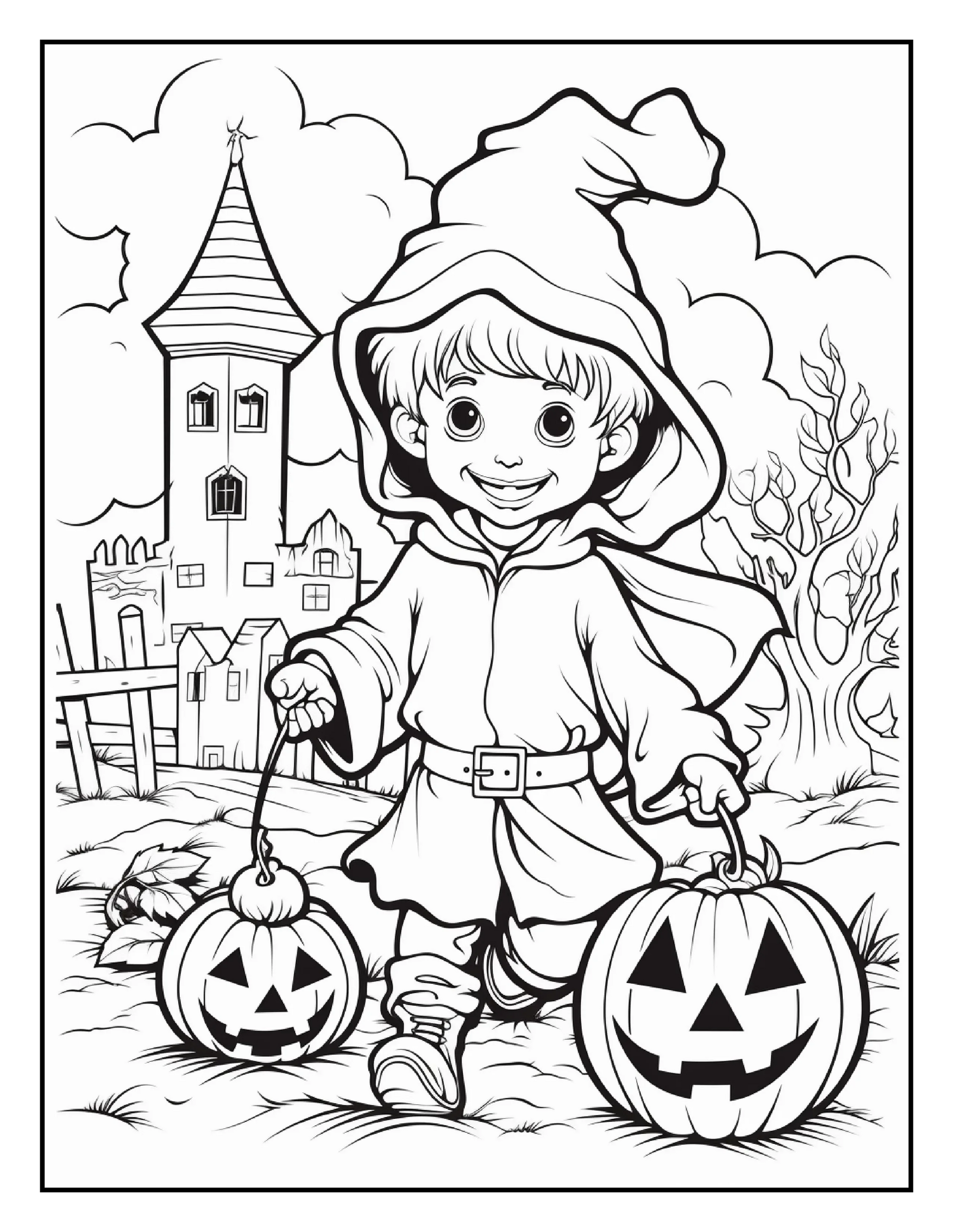 100 Halloween Ghost Coloring Pages For Adults-Robs Books
