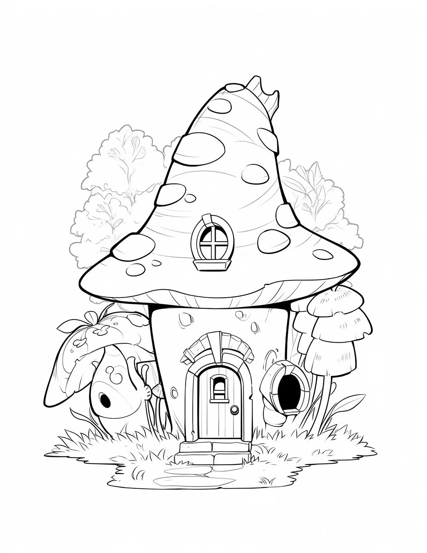 140 Fairy House Coloring Pages 1-Robs Books