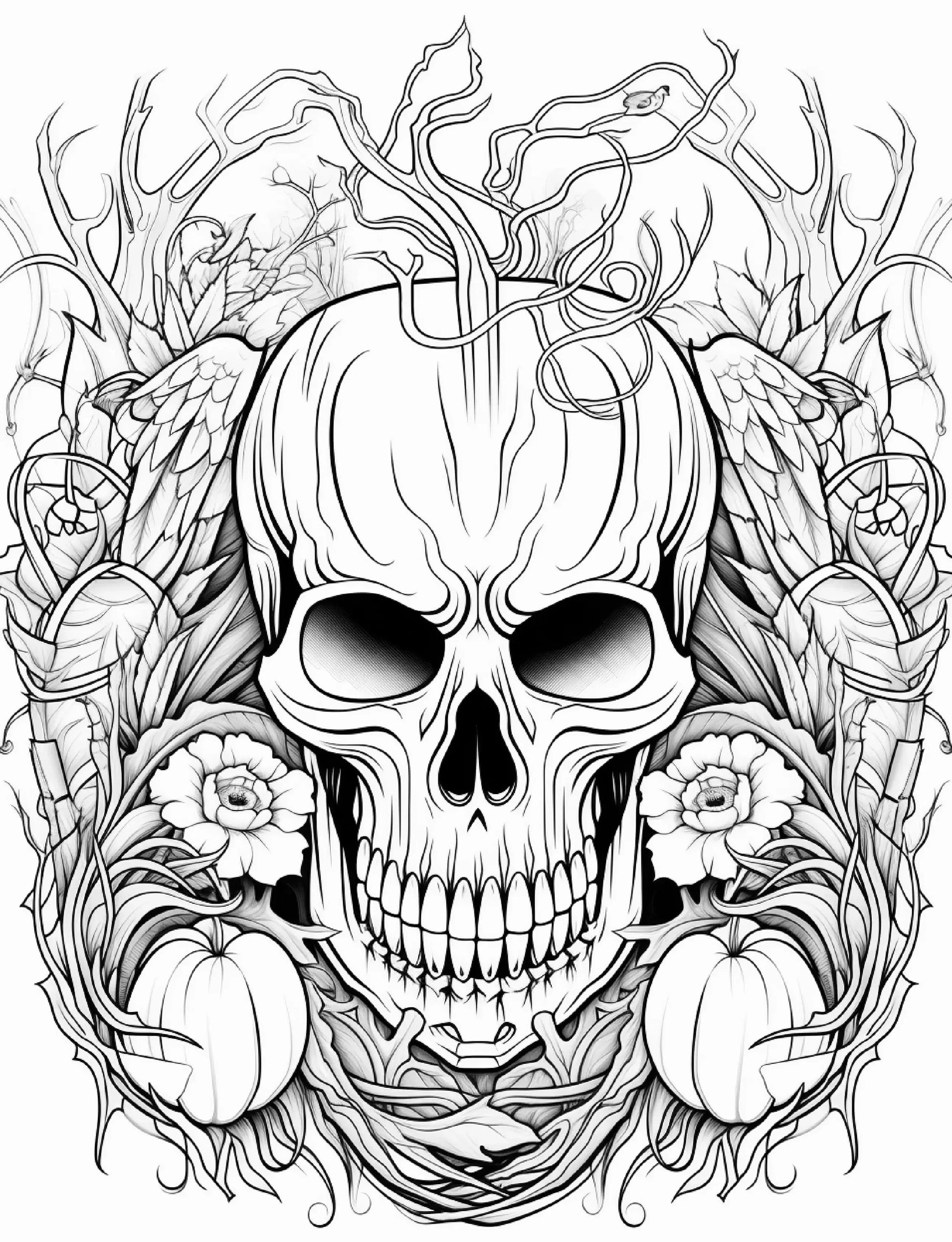 240 Halloween Coloring Pages For Adults-Robs Books
