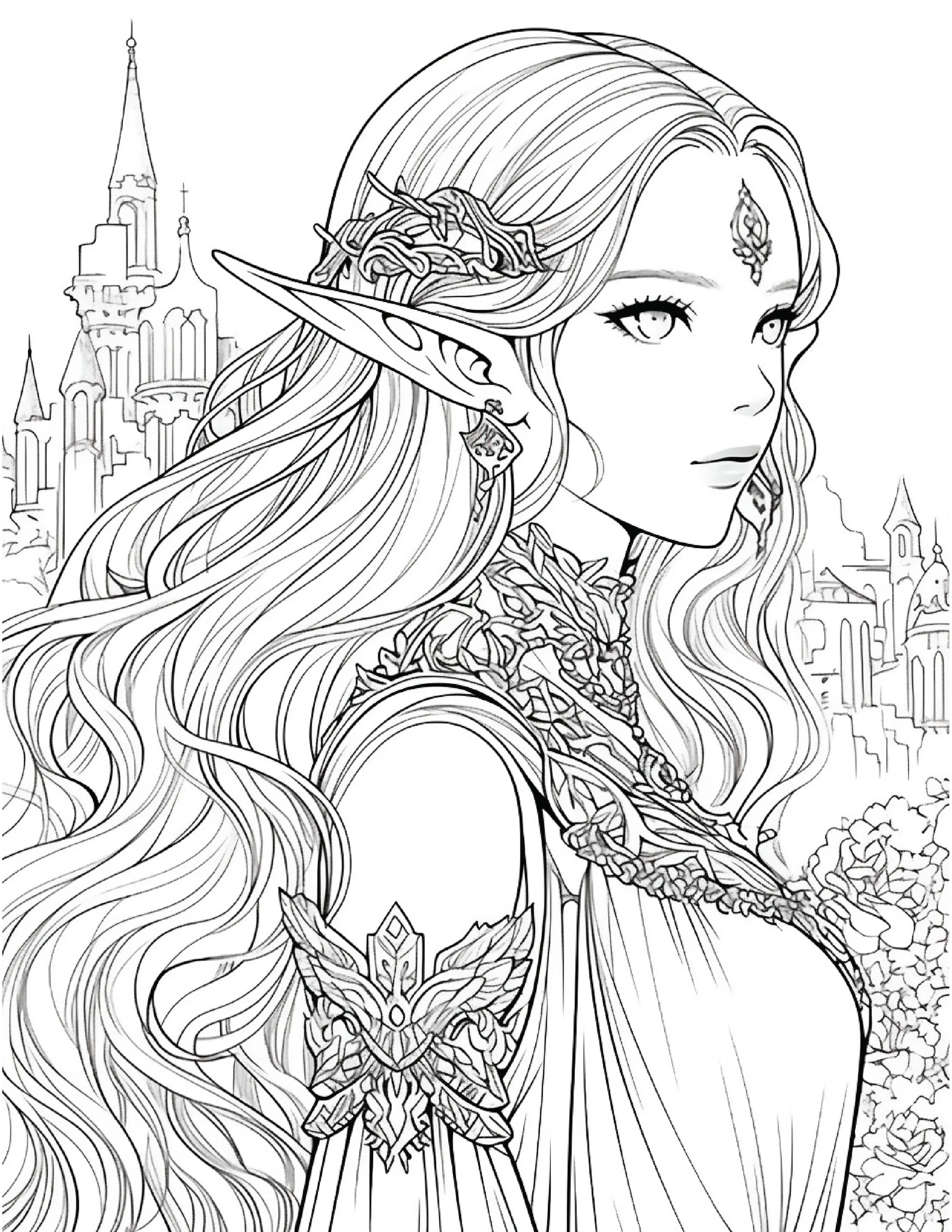 300 Elf Princess Coloring Pages 11-Robs Books