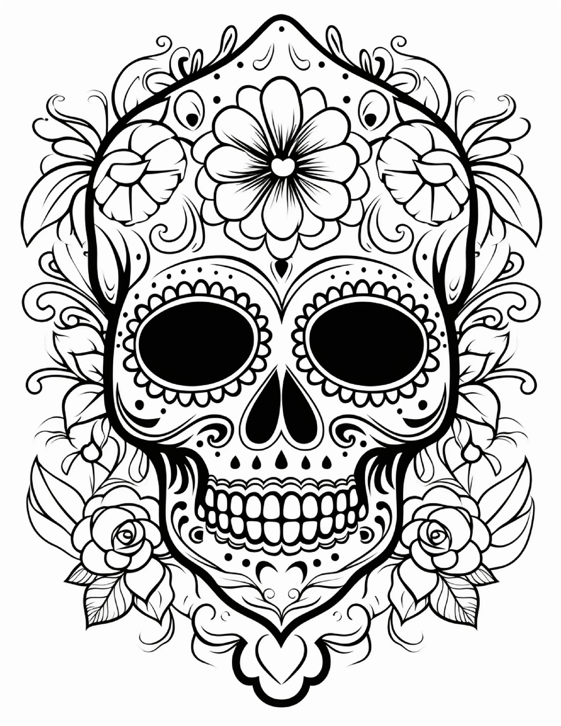 100 Day Of The Dead Coloring Pages 1-Robs Books