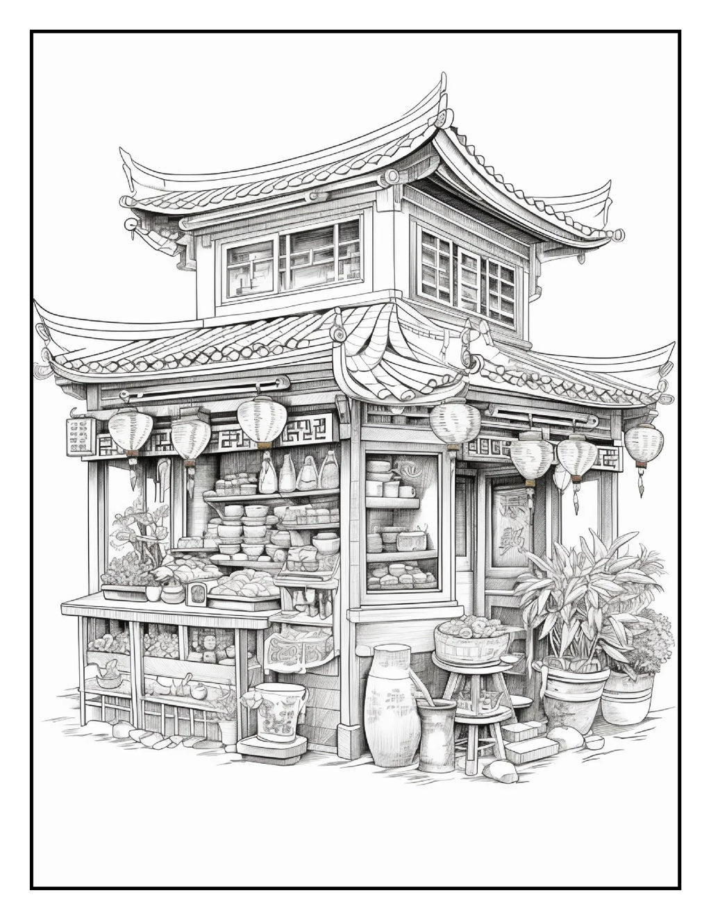 150 Chinese Shop Coloring Pages - Robs Books
