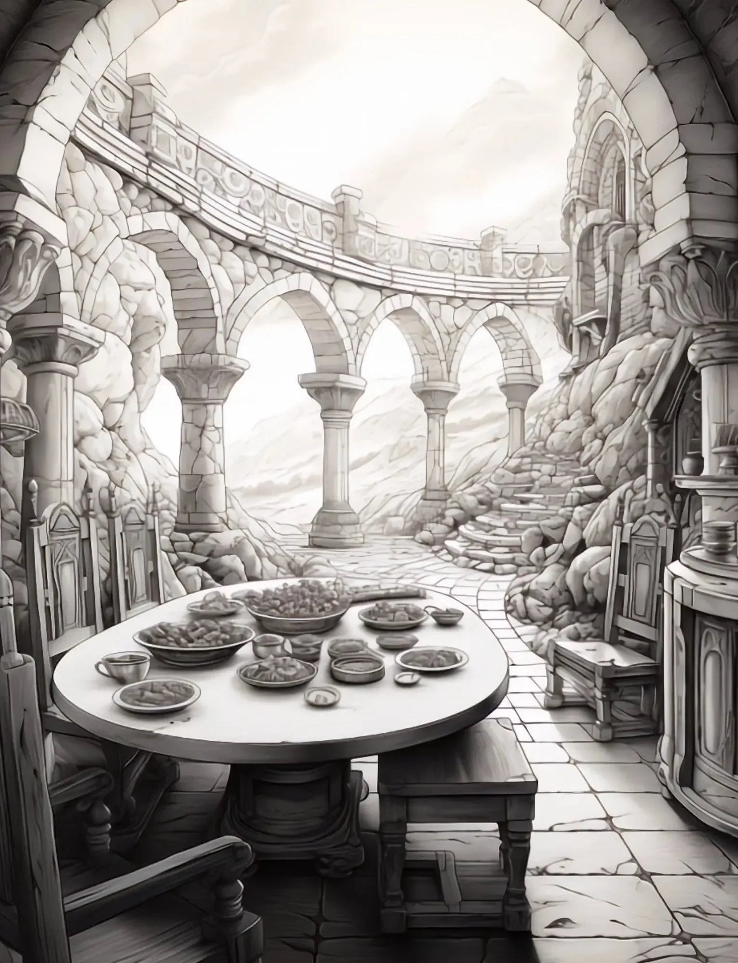 50 Dwarven Delights Coloring Pages-Robs Books