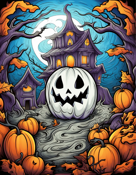100 Halloween Ghost Coloring Pages For Adults 1-Robs Books