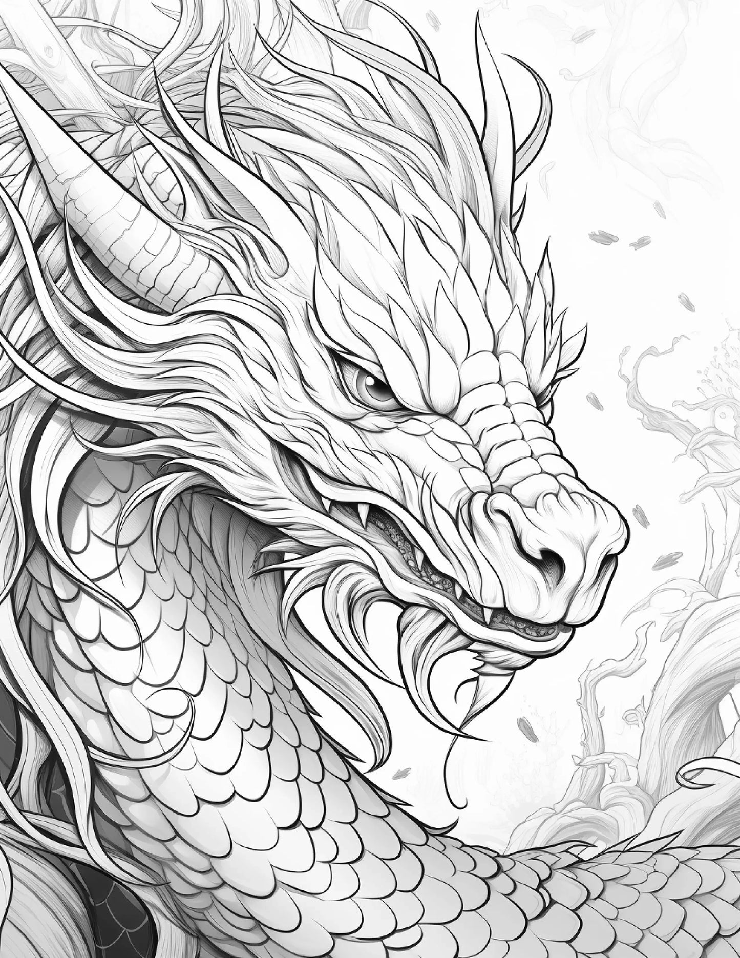 chinese dragon coloring pages for Adults 2-Robs Books