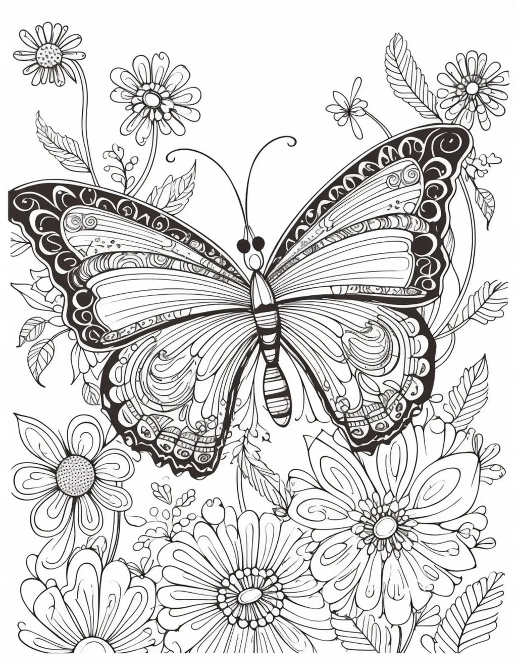 50 Butterfly Colouring Pages - Robs Books