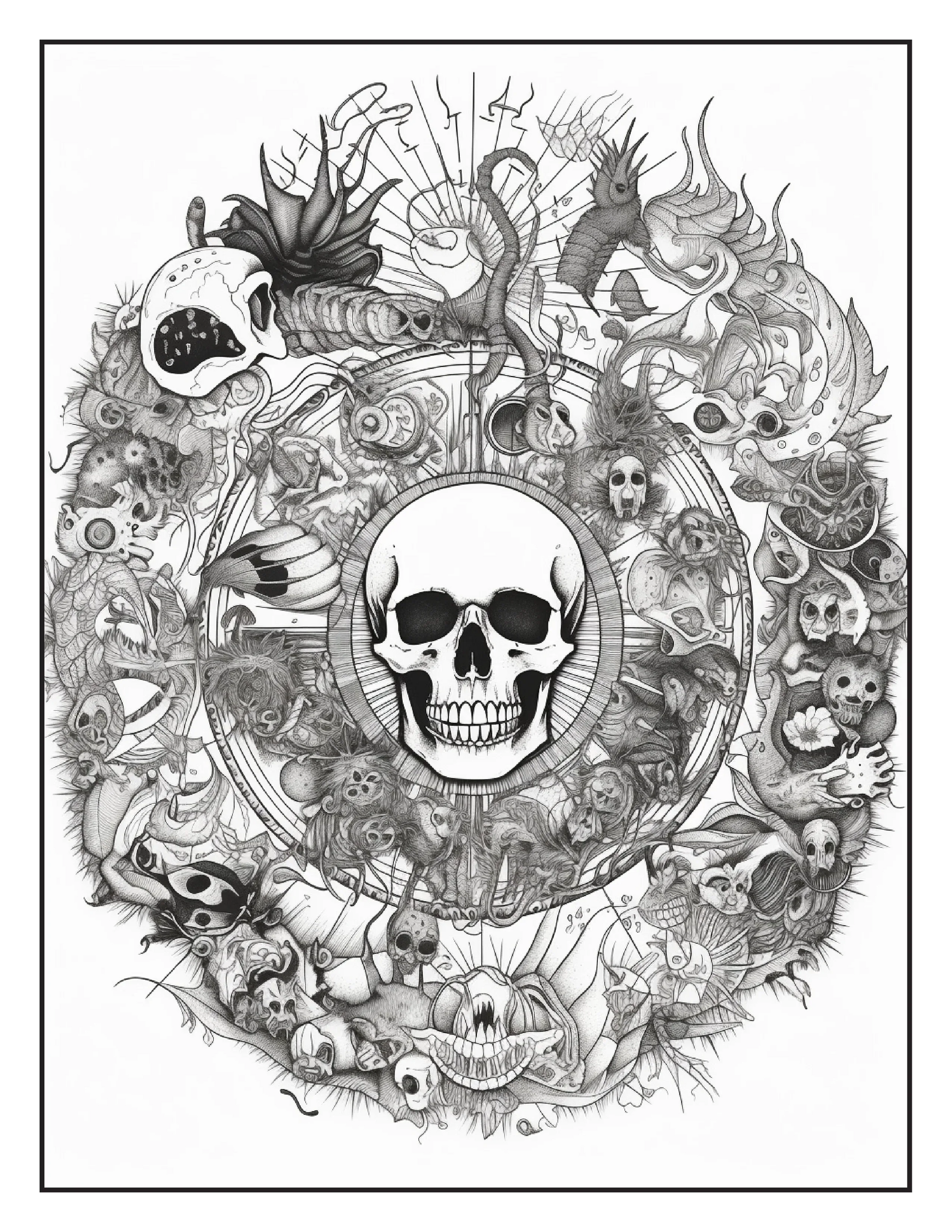 120 Halloween Mandala Coloring Pages-Robs Books