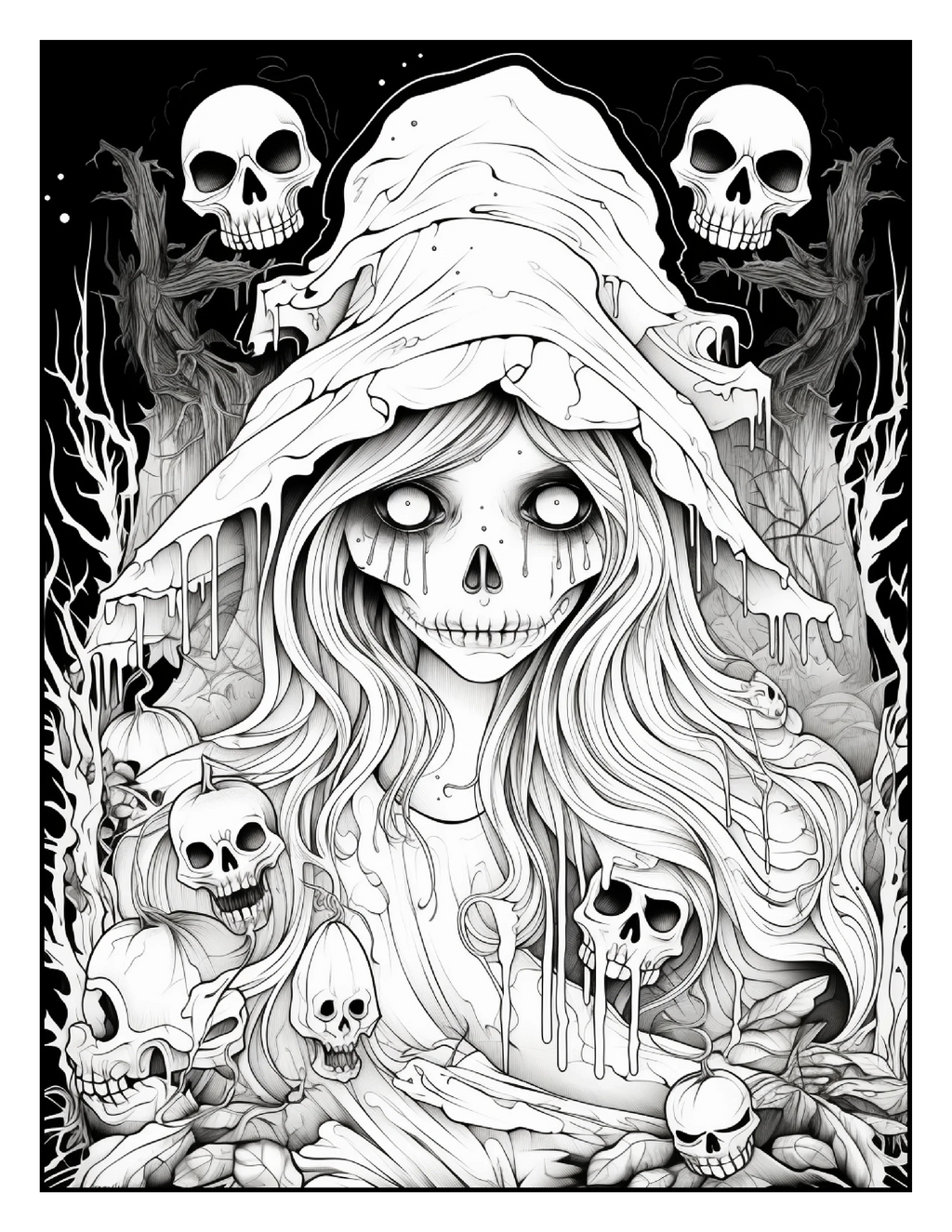 100 Halloween Ghost Coloring Pages For Adults 1 - Robs Books