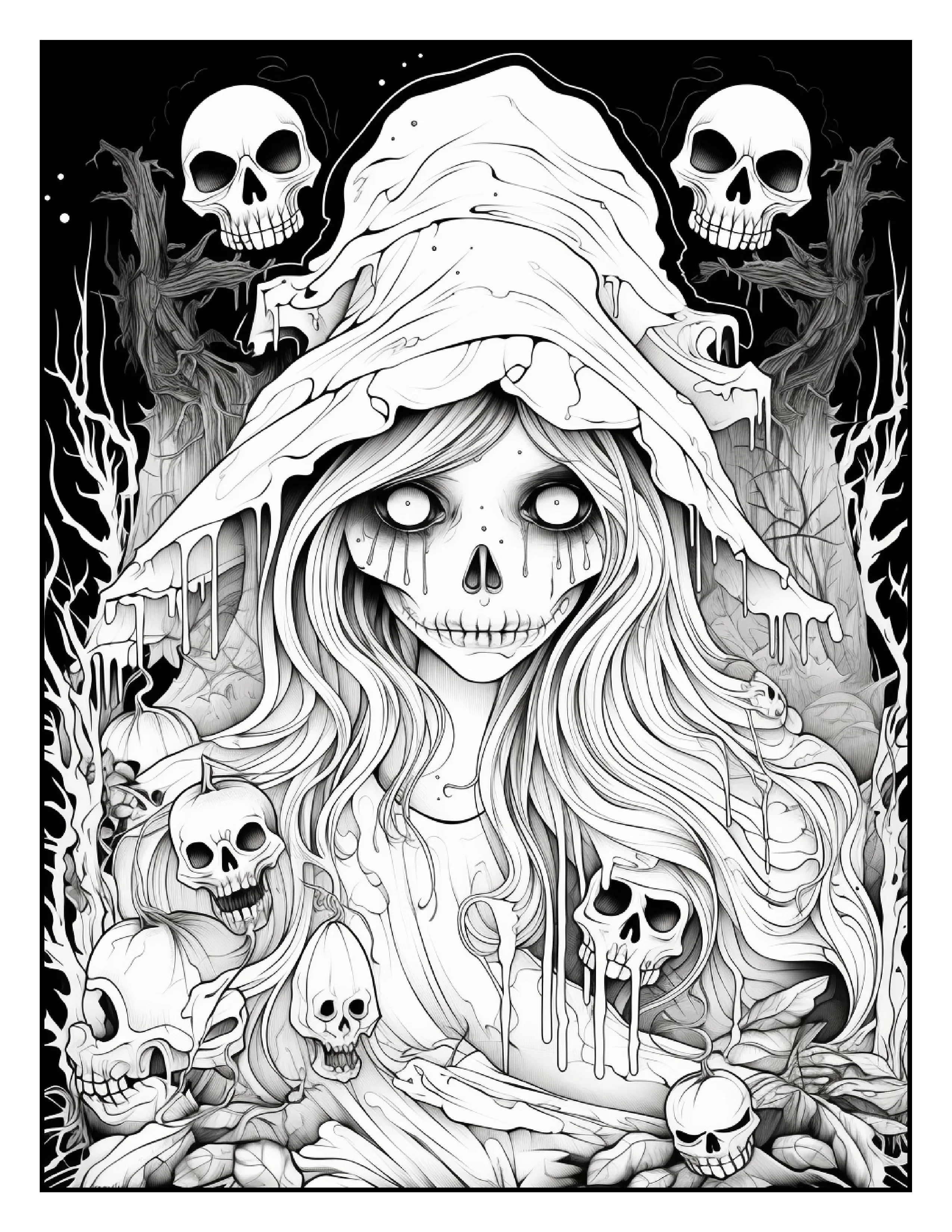 100 Halloween Ghost Coloring Pages For Adults 1 - Robs Books