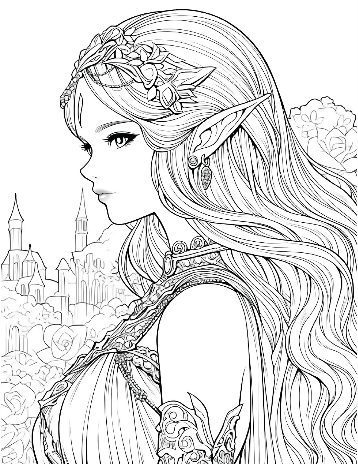300 Elf Princess Coloring Pages 11-Robs Books
