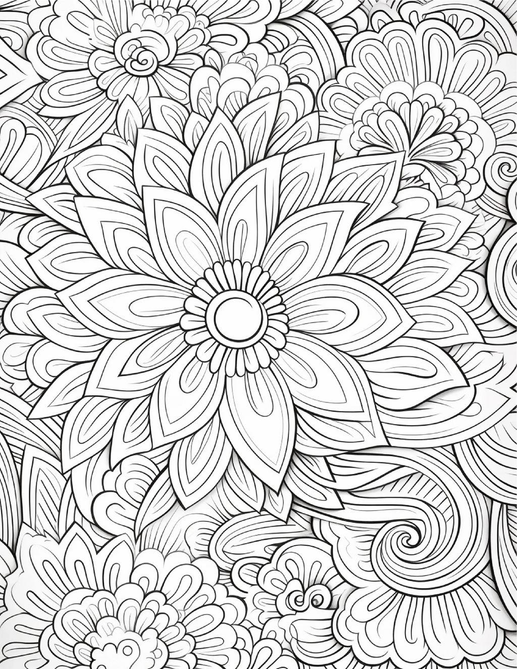 100 Zentangle Pattern Coloring Pages for Adults - Robs Books