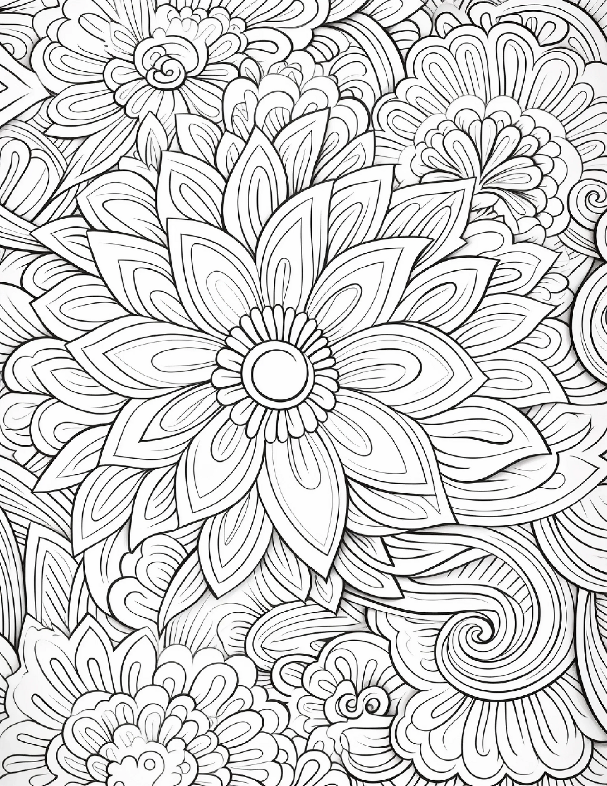 100 Zentangle Pattern Coloring Pages for Adults-Robs Books