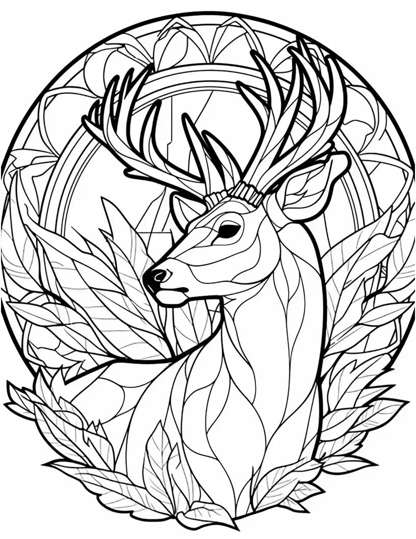 100 Animals Stained Glass Coloring Pages 2-Robs Books