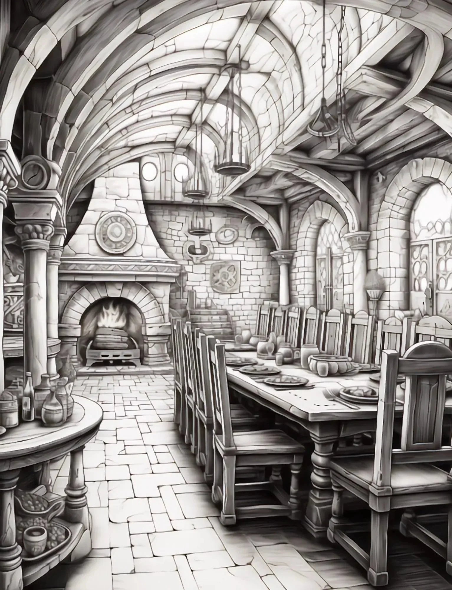 50 Dwarven Delights Coloring Pages-Robs Books